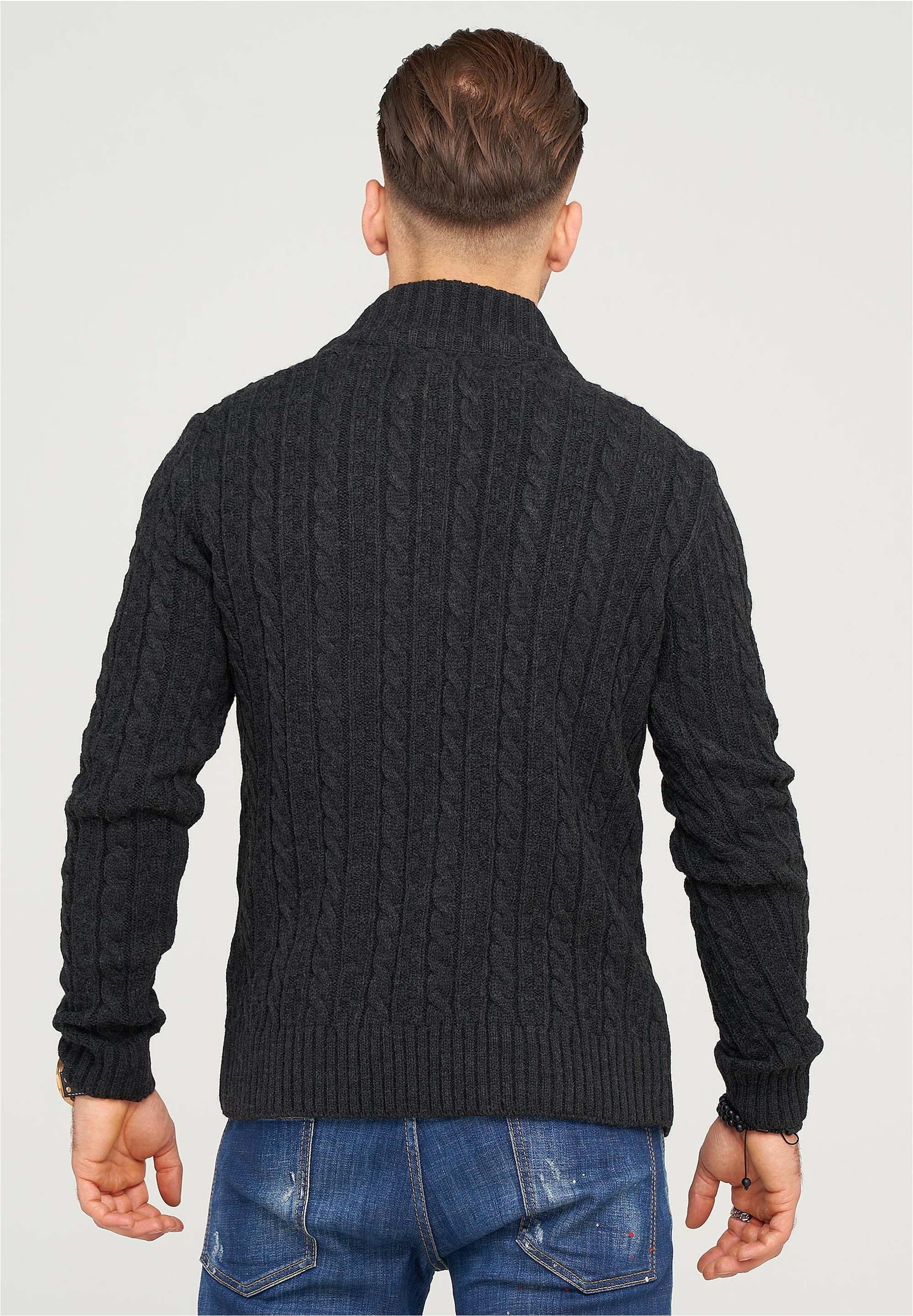 behype Strickpullover »CILIAN HENLEY«, mit gemütlichem Stehkragen