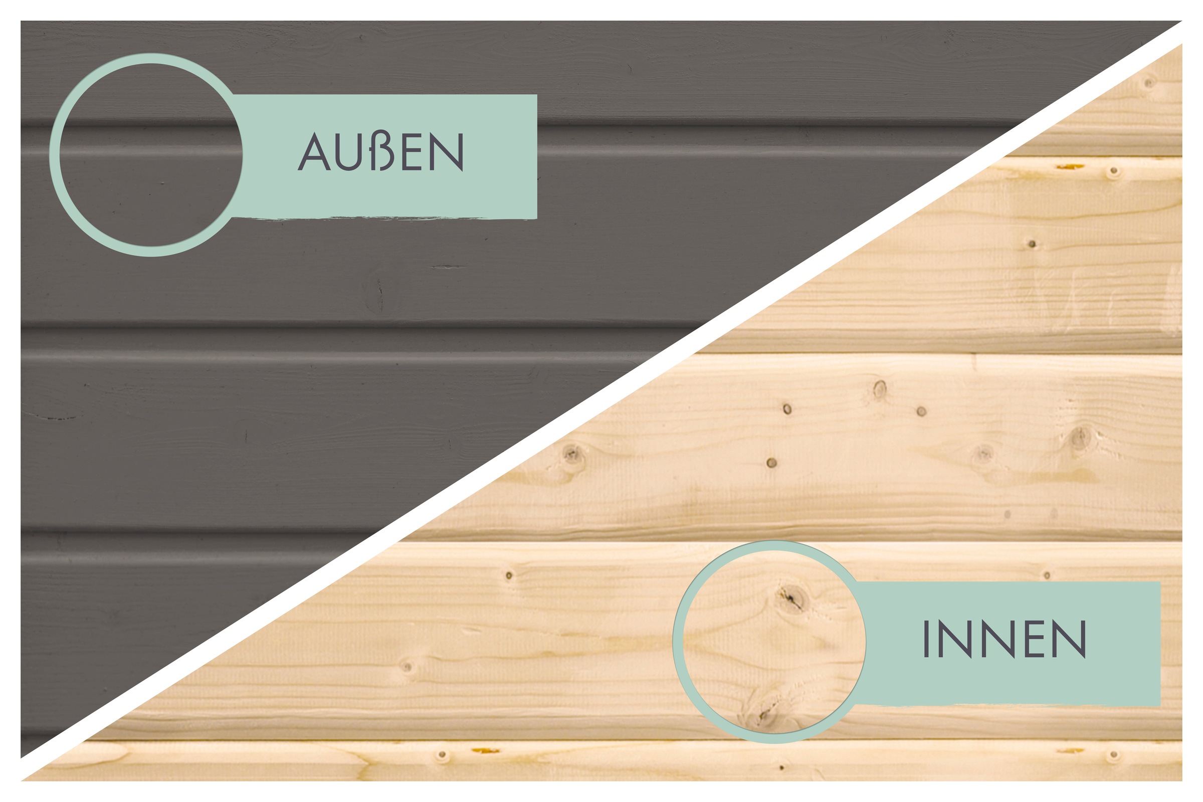 Karibu Gartenhaus »Talkau 3 aus lackiertem Fichtenholz«, Grundfläche: 8,4m²