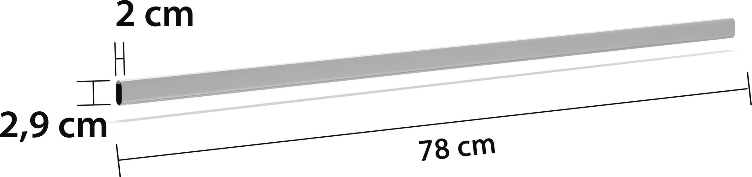 rauch Kleiderstange »Zubehör Rauch-Schränke Garderobe Kleiderschrank Elementbreite 45-100« Breiten 43/48/65/78/88/98 cm, viel Stauraum für Hänge-Kleidung