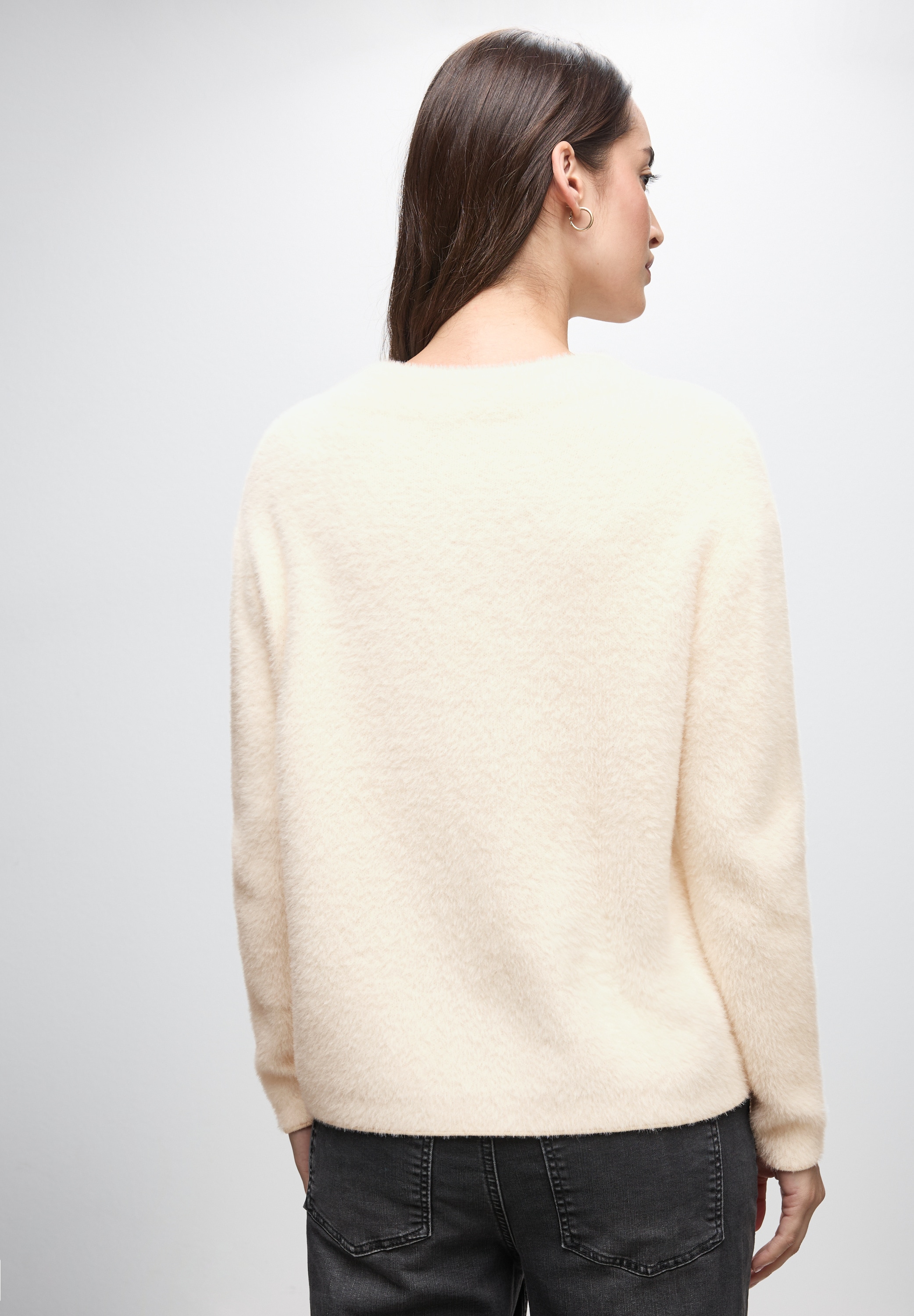 STREET ONE Stehkragenpullover, aus softem Materialmix