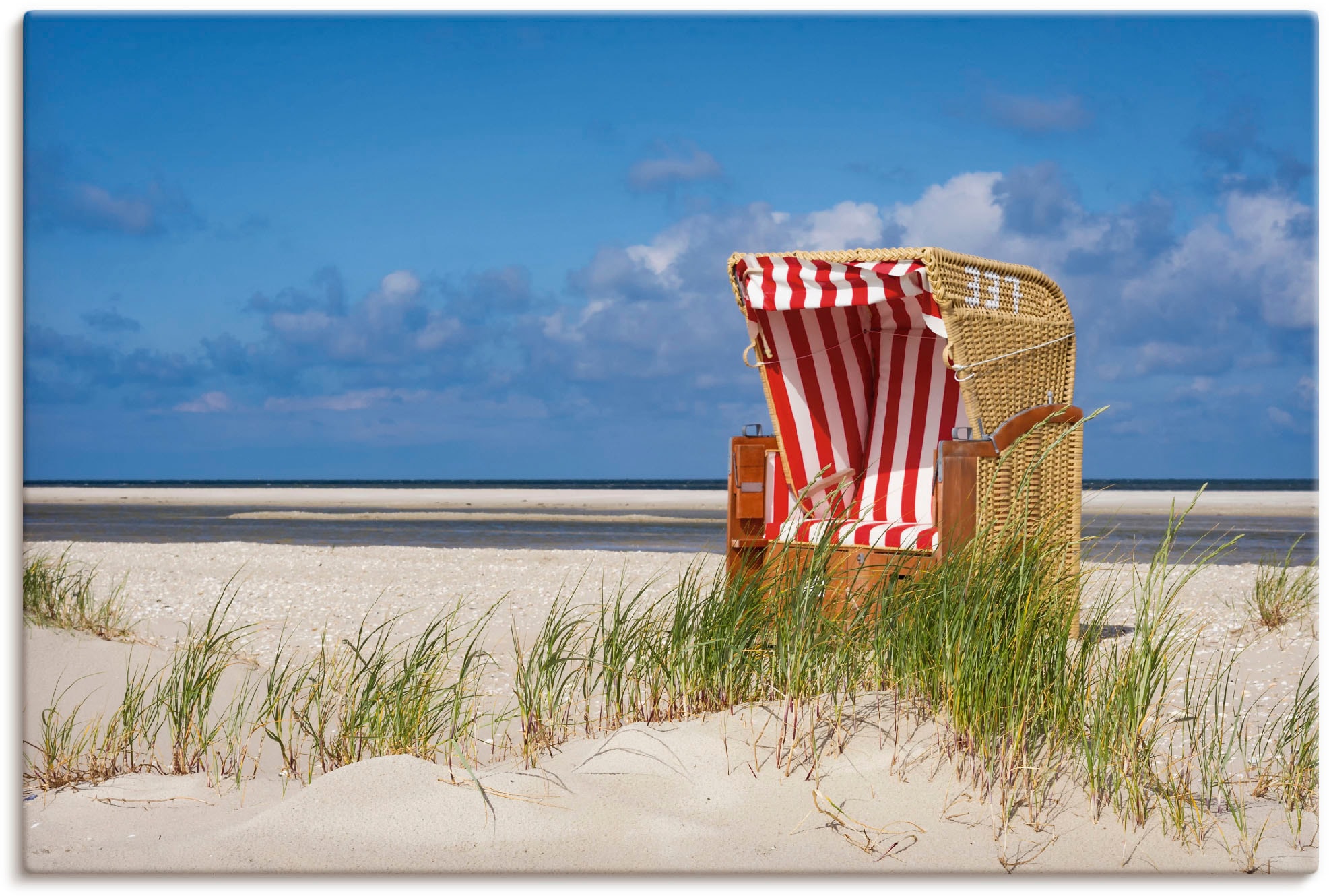 Artland Wandbild "Strandkorb 337" Strand 1 Stk. tlg. als Leinwandbild, Wand günstig online kaufen