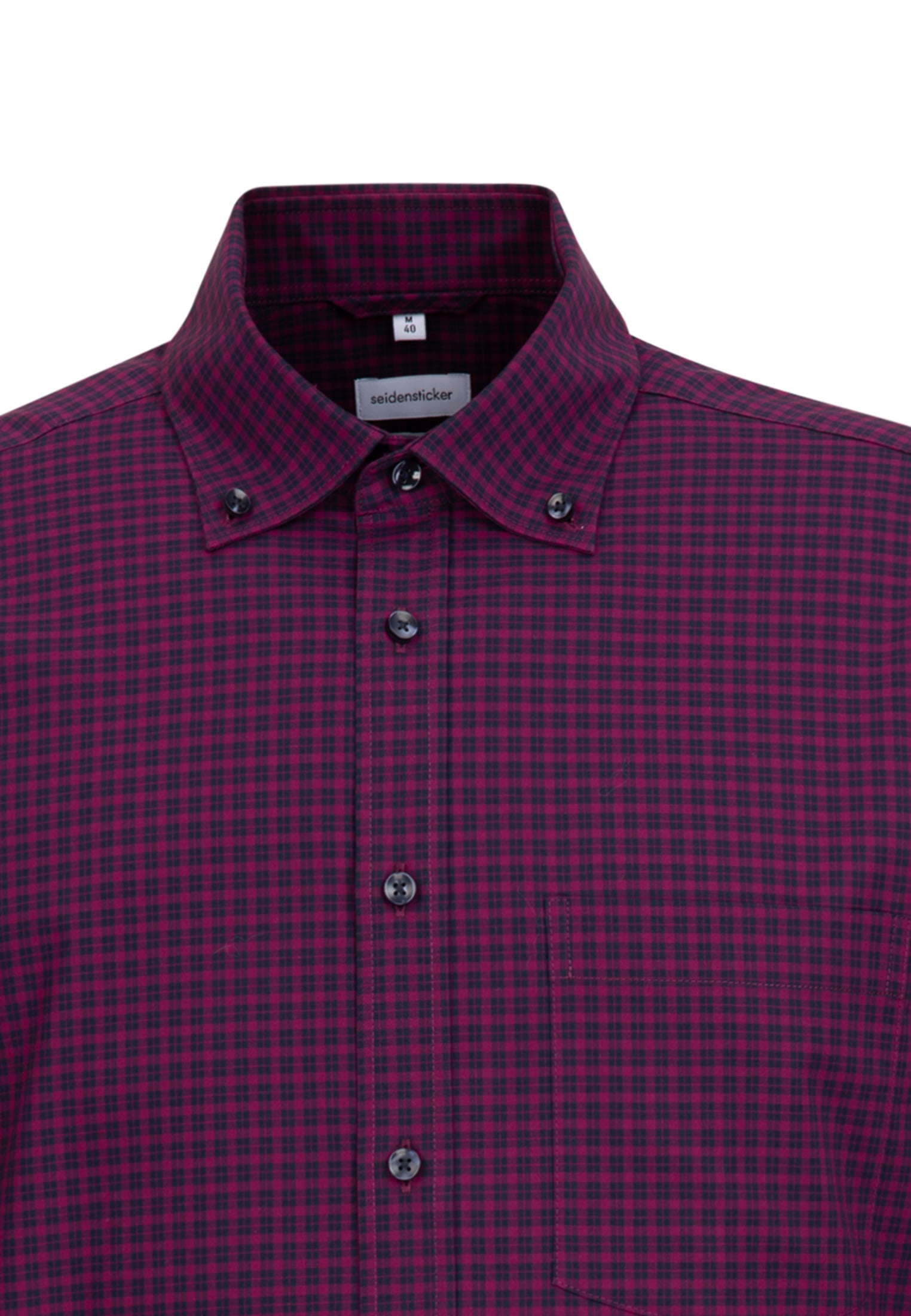 seidensticker Businesshemd »Regular«, Regular Langarm Button-Down-Kragen Karo
