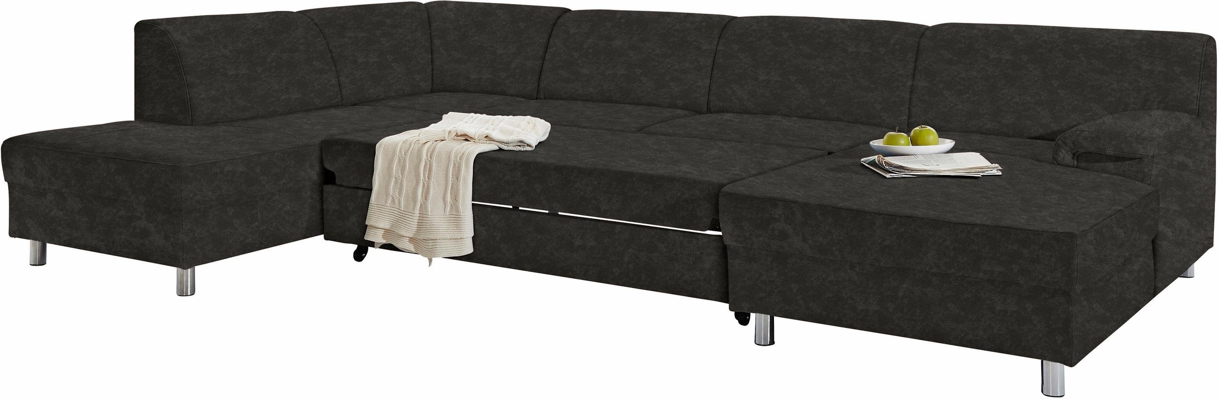 Home affaire Wohnlandschaft "Jamie, zeitloses Design, fester Sitzkomfort, v günstig online kaufen