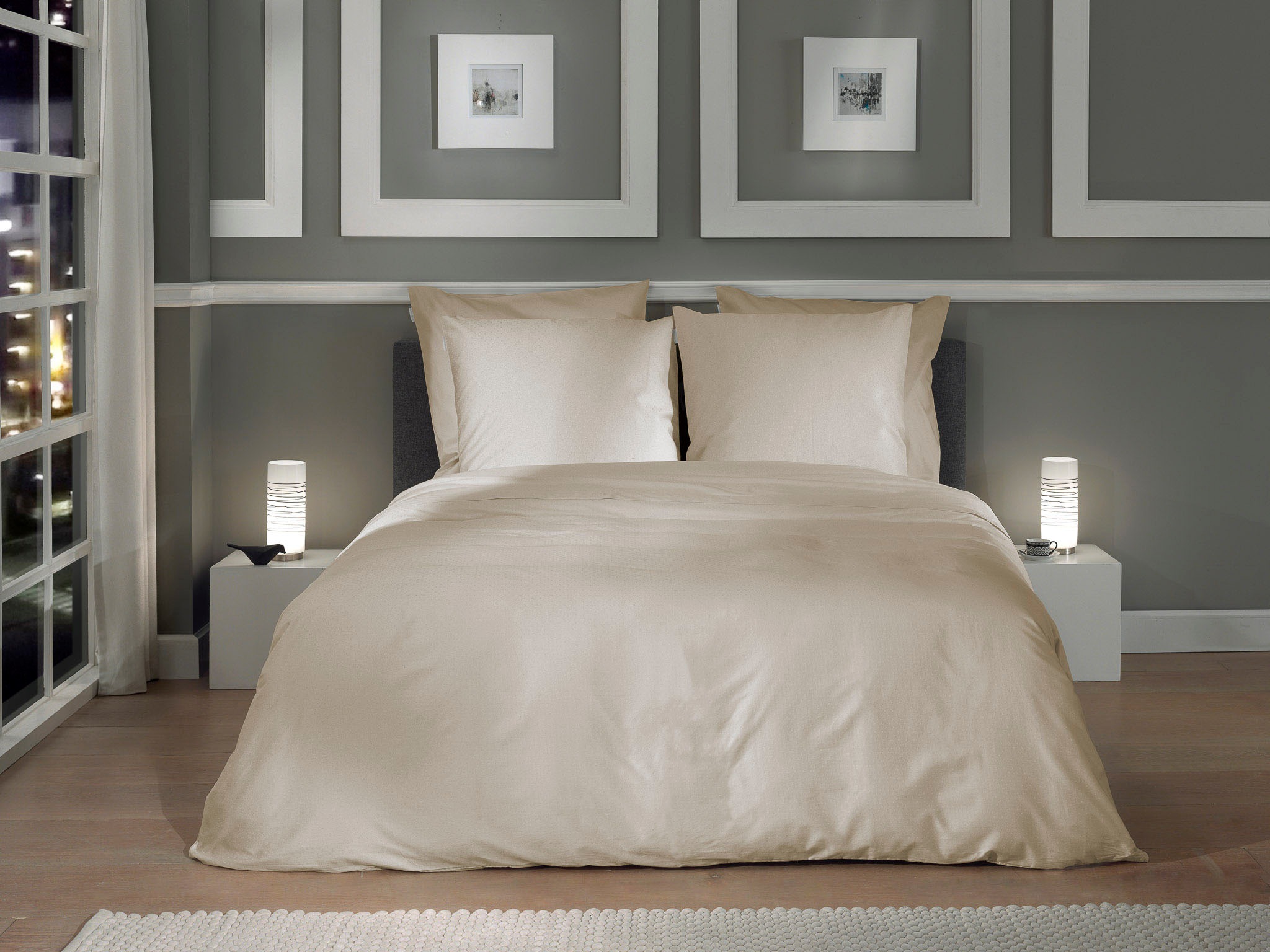 Heckett & Lane Bettwäsche "Punto" 2 Stk. gepunktet, 100% Baumwolle ab 135x2 günstig online kaufen