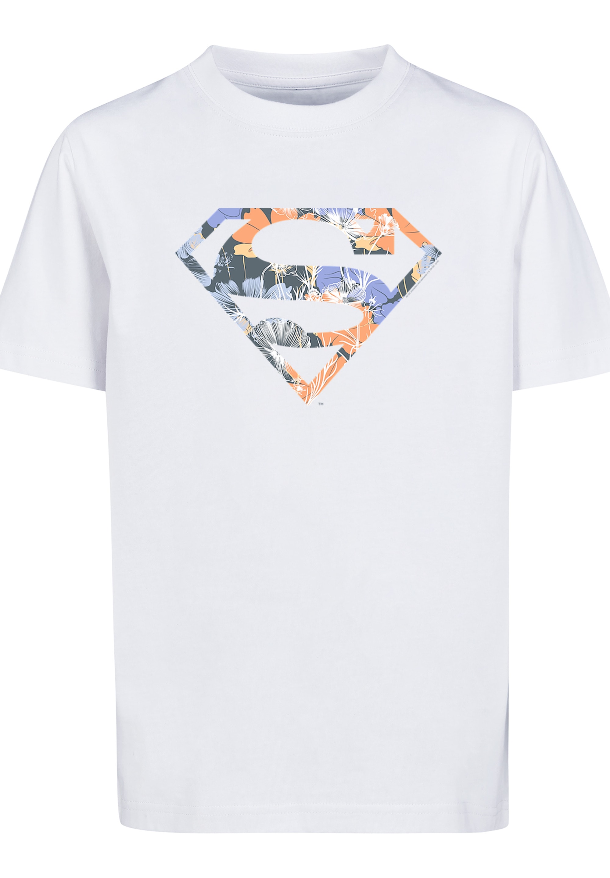 F4NT4STIC T-Shirt »T-Shirt DC Kinder,Premium BAUR Merch,Jungen,Mädchen,Bedruckt Unisex kaufen Superman | Superheld«, Floral Logo Comics