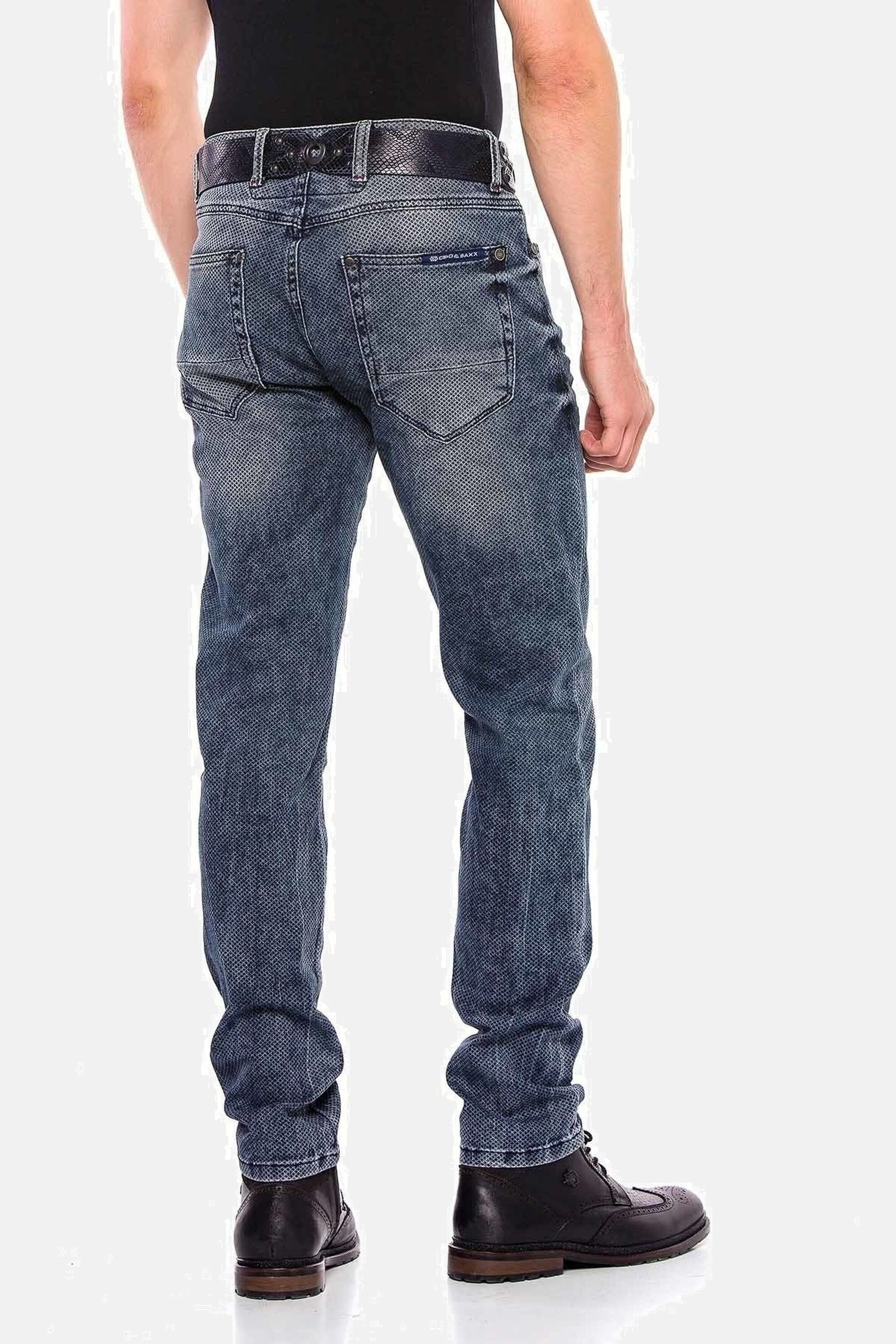 Cipo & Baxx Slim-fit-Jeans »Jeans«, mit Allover-Gitter-Musterung, CD543