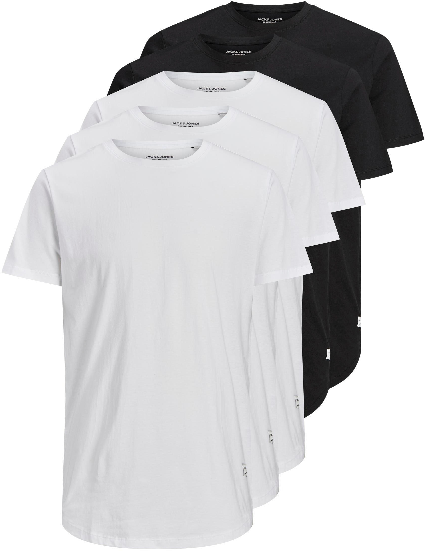 Jack & Jones T-Shirt »JJENOA TEE SS CREW NECK 5PK MP NOOS«