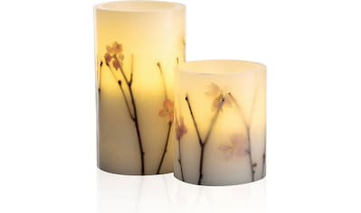 LED-Kerze »Shiny Blossom Candle 2er Set«