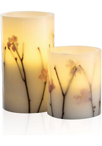 LED-Kerze »Shiny Blossom Candle 2er Set«