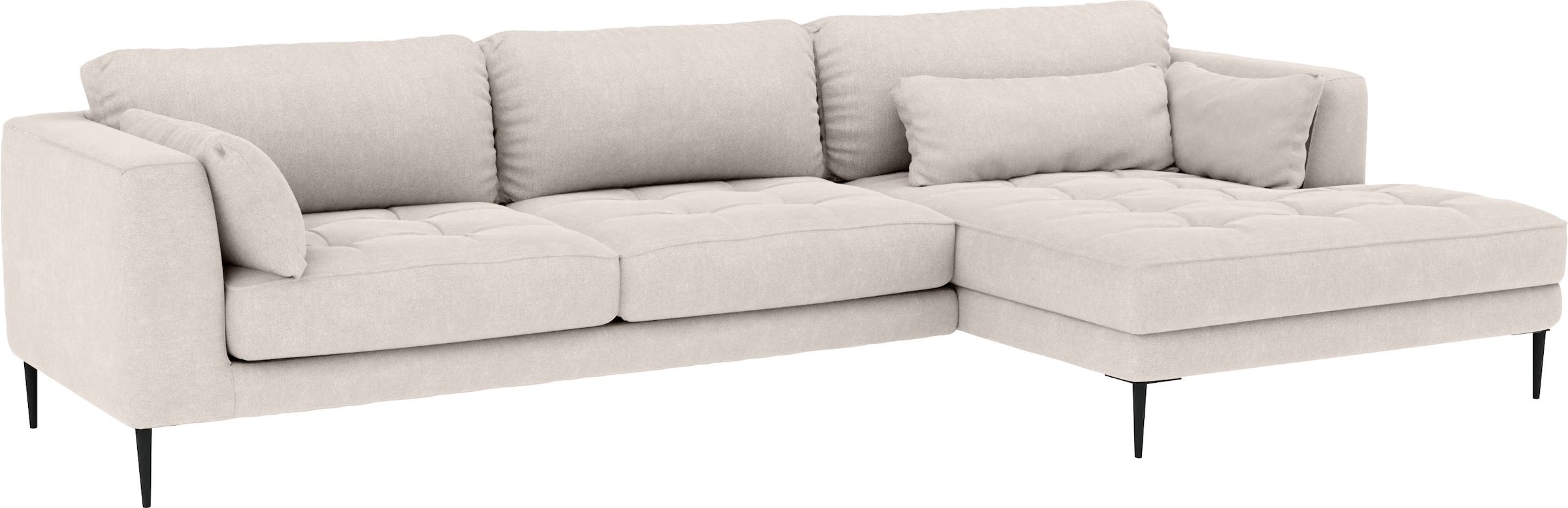 TRENDMANUFAKTUR Ecksofa »Luzi, wahlweise mit Schlaffunktion & Bettkasten. OTTOs Choice, L-Form«, Designsofa mit tollem Sitzkomfort, Metallfüße schwarz, Breite 280 cm