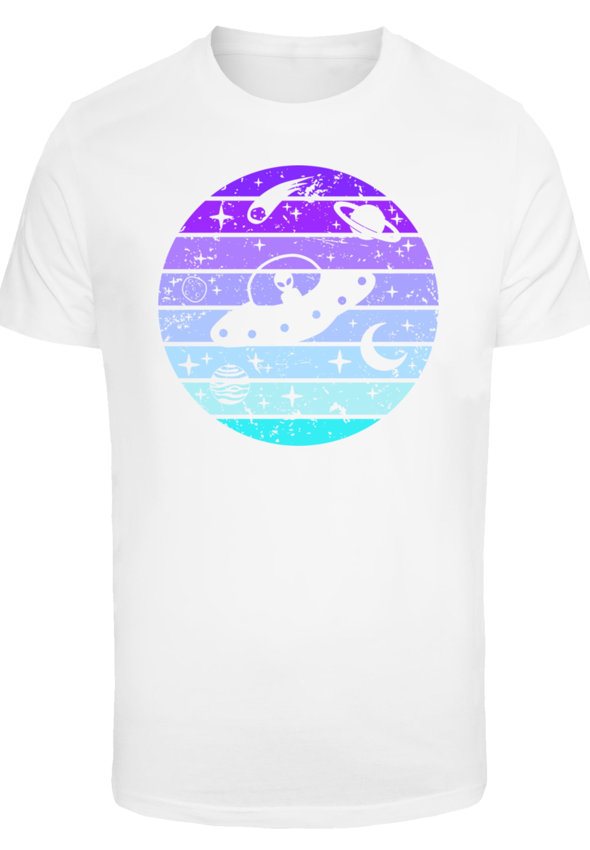 F4NT4STIC T-Shirt »Retro Alien Weltraum Sonnenuntergang«, Premium Qualität
