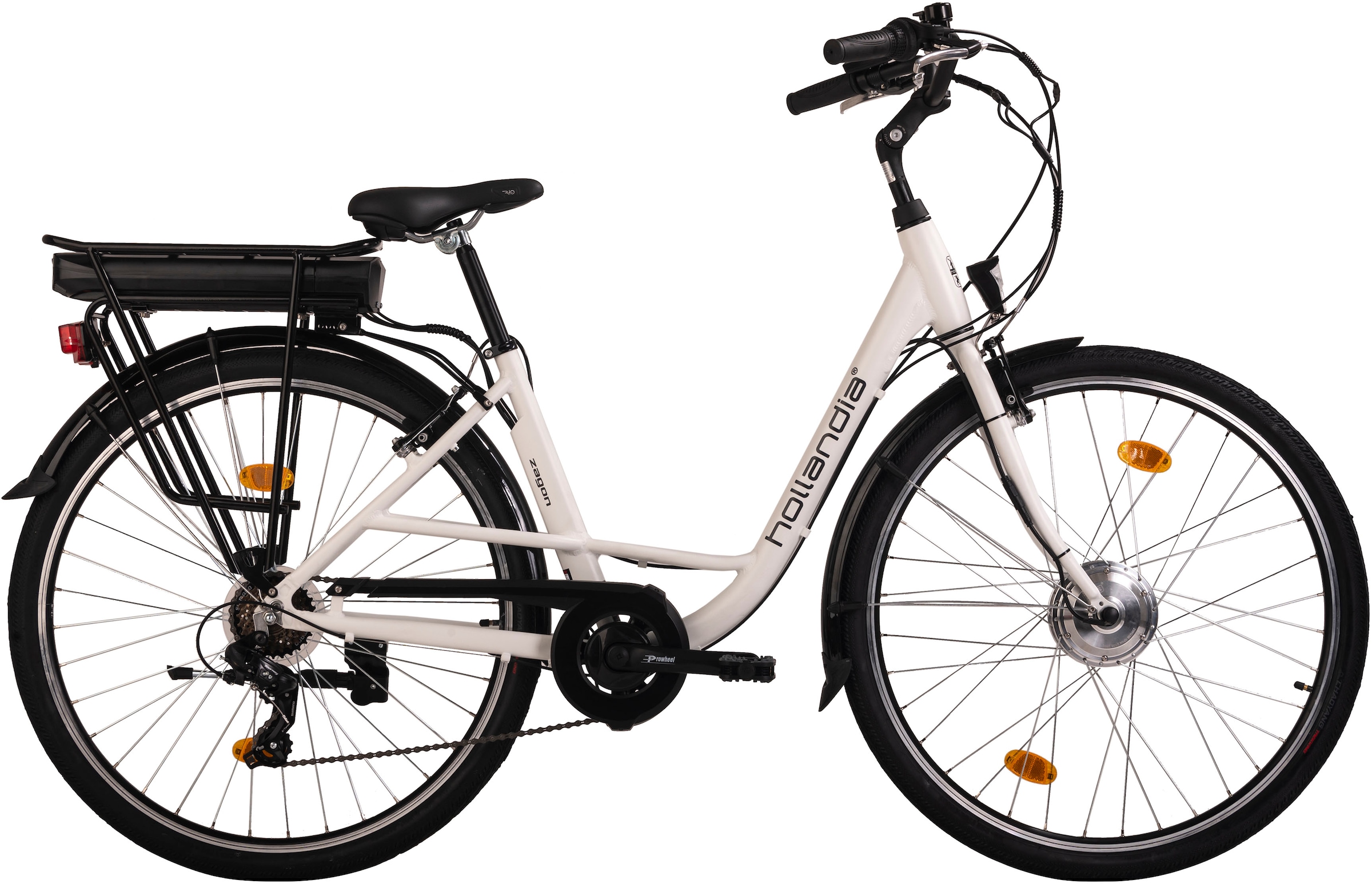 Hollandia E-Bike "Zagon", 6 Gang, Shimano, Tourney, Frontmotor 250 W, Pedelec, Elektrofahrrad für Damen u. Herren