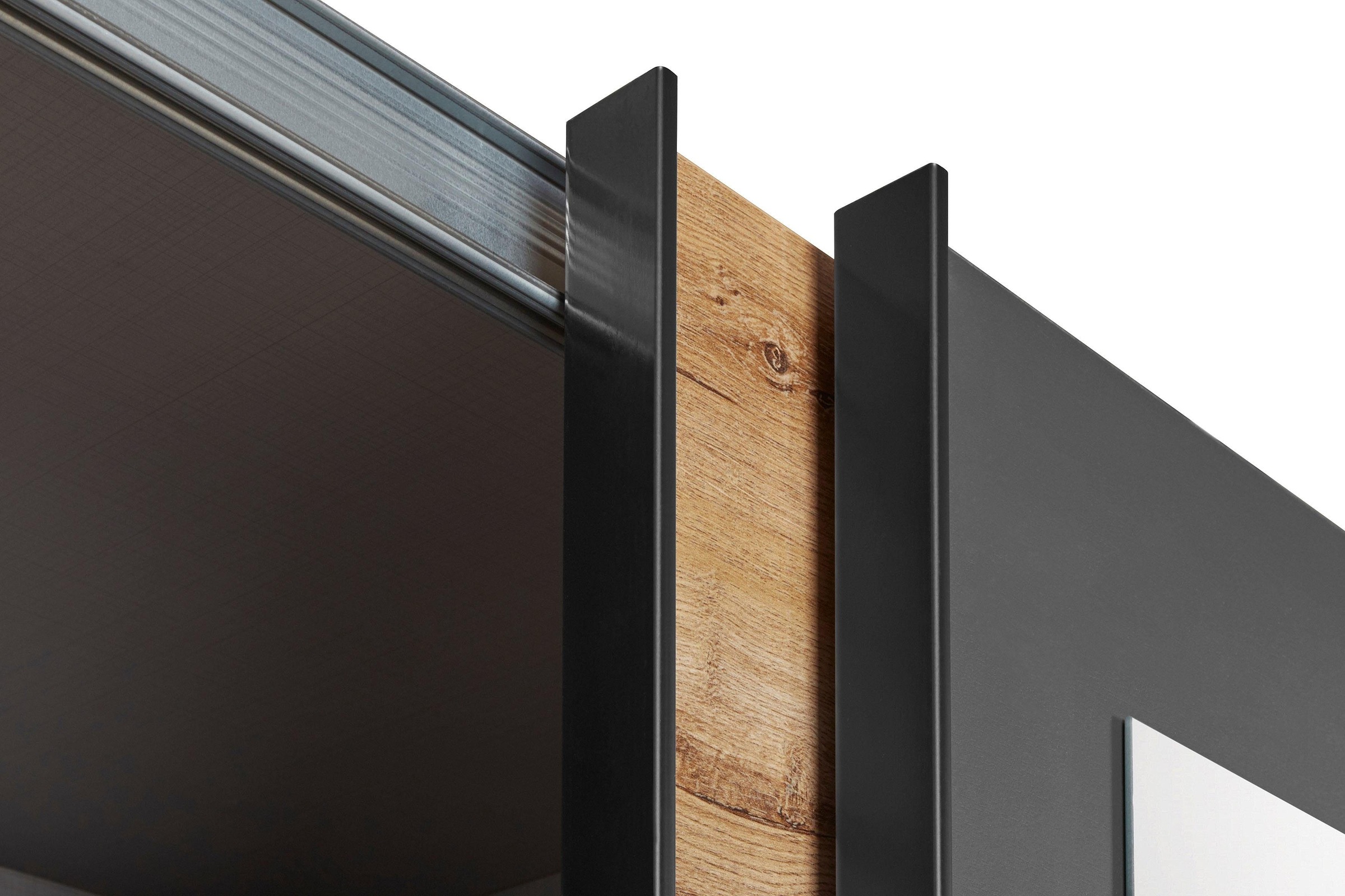 Wimex Schwebetürenschrank »Malmö, Kleiderschrank wahlweise mit oder ohne Spiegel«, Kleiderschrank im Industrial Design, 225 oder 270cm breit