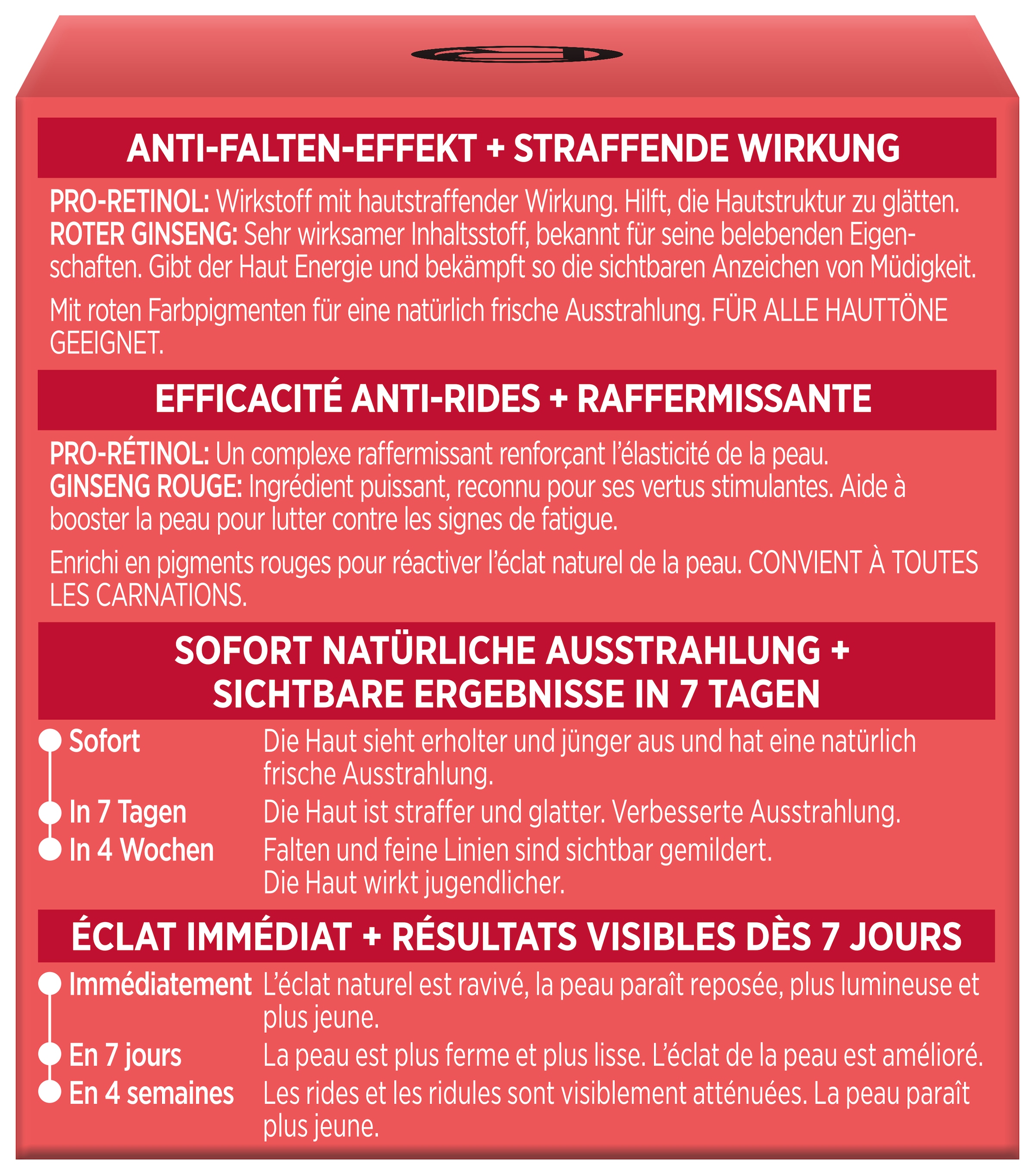 L'ORÉAL PARIS Tagescreme »REVITALIFT KLASSIK CRÈME ROUGE« bekämpft Anzeichen von Müdigkeit, mildert Falten, strafft die Haut