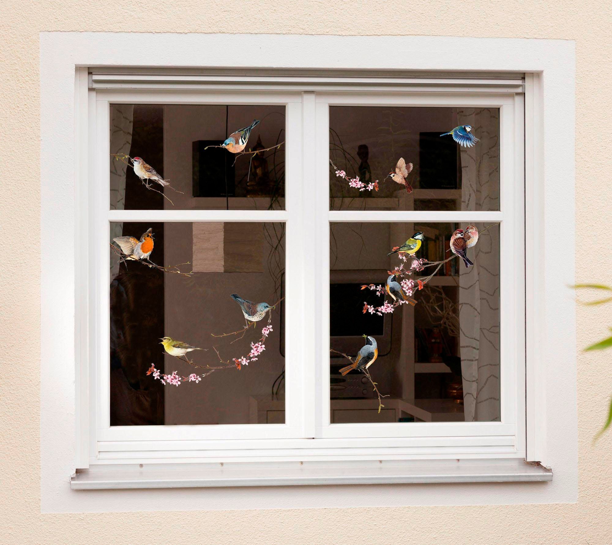 Komar Fensterbild "Vögel", 31x31 cm, selbsthaftend