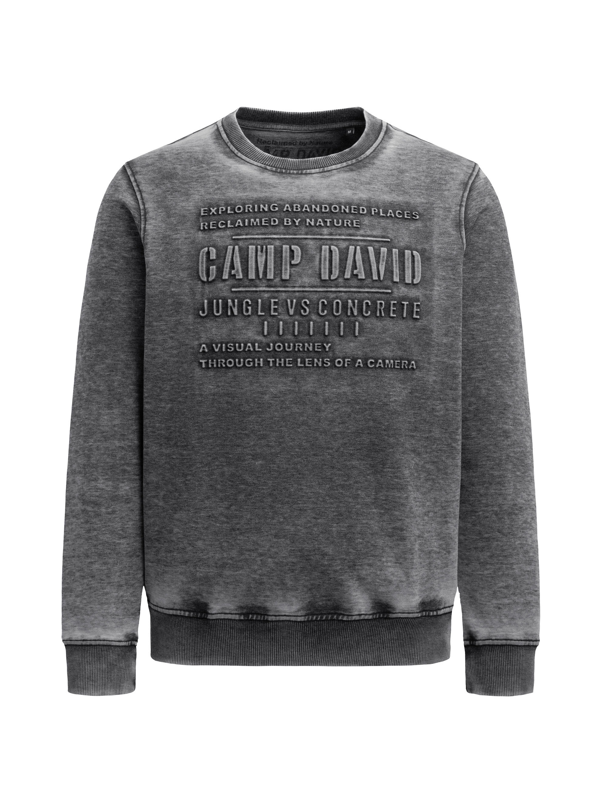 CAMP DAVID Sweater , mit Ausbrenner-Effekten

