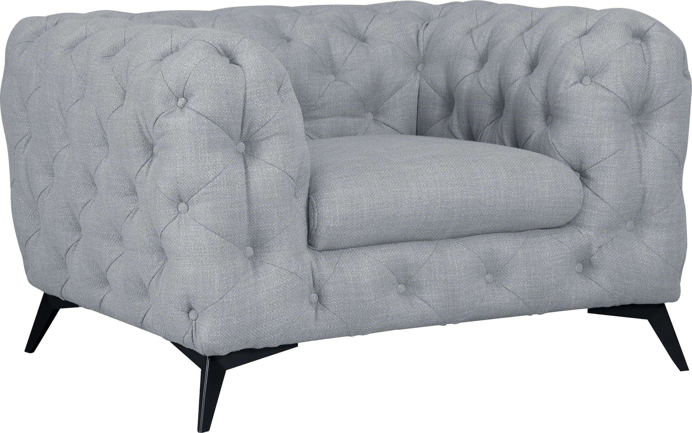 Home affaire Chesterfield-Sessel »Glynis Sessel« aufwändige Knopfheftung, moderne Chesterfield Optik, Fußfarbe wählbar