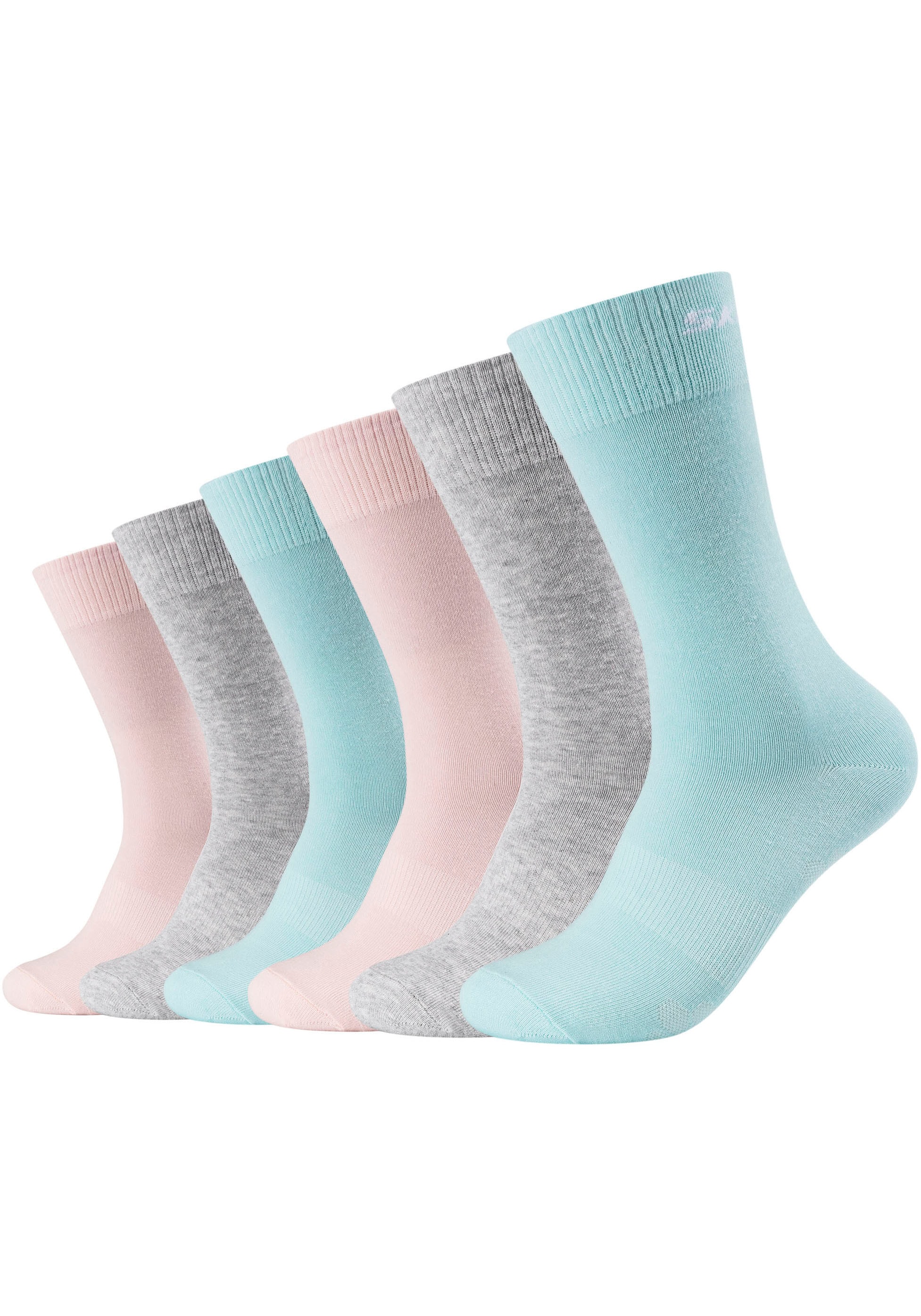 Skechers Socken, (6er Pack), mit verstärktem Fersen- und Zehenbereich