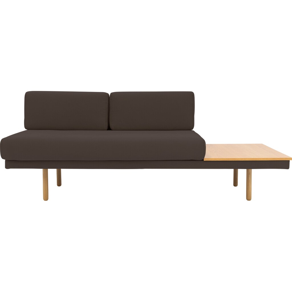 andas Sofa »Pausenzeit«, Modernes Daybed, Ablage und Rücken rechts oder links montierbar