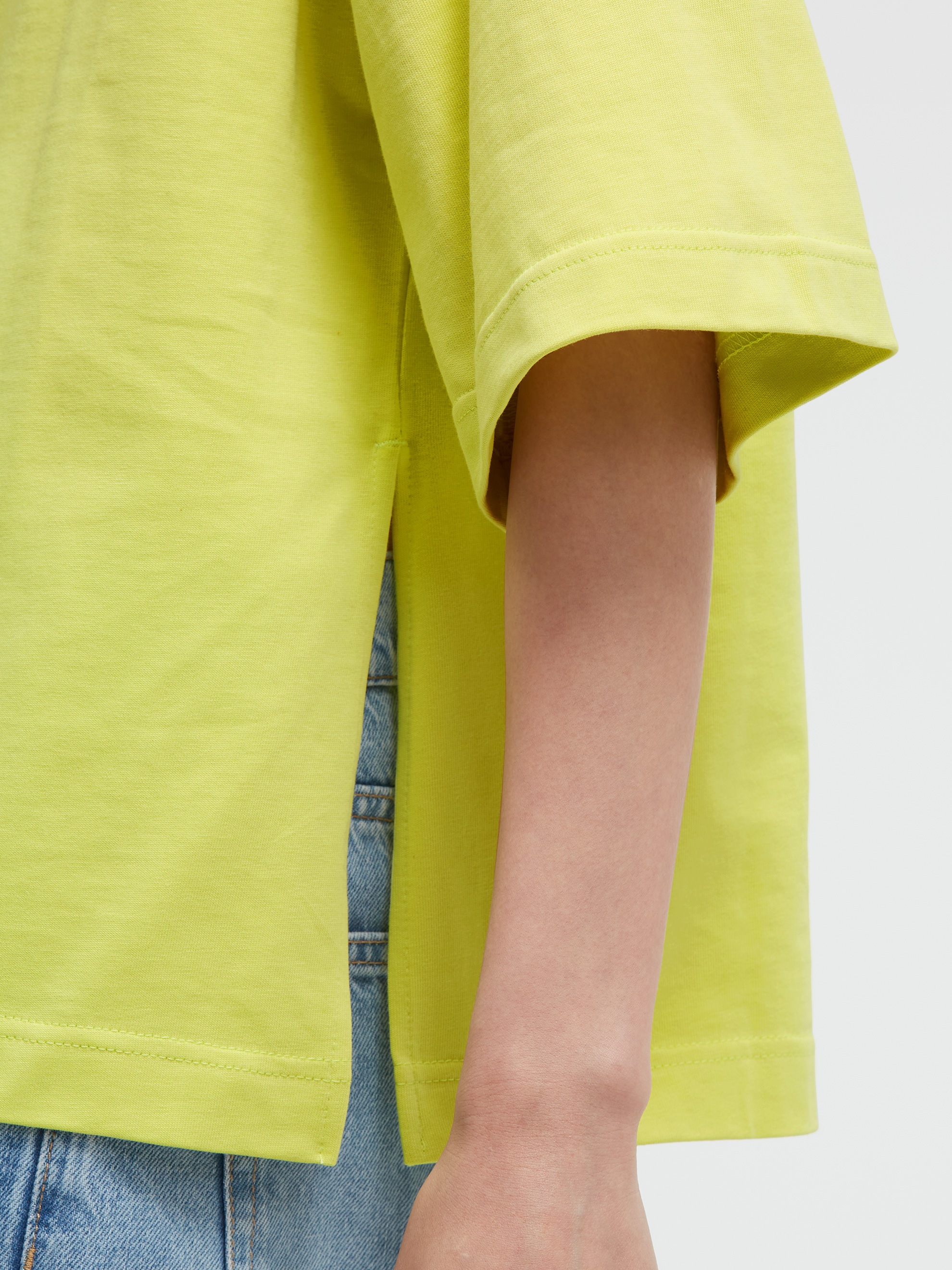 SENSES.THE LABEL Rundhalsshirt mit Seitenschlitze