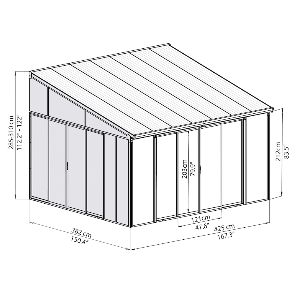 Palram - Canopia Wintergarten »San Remo 4x4.2«