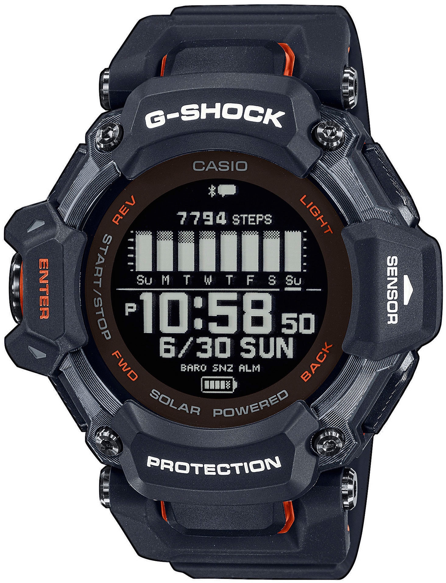 Smartwatch »GBD-H2000-1AER«, (Solaruhr, Armbanduhr, Herrenuhr, Stoppfunktion, Weltzeit)