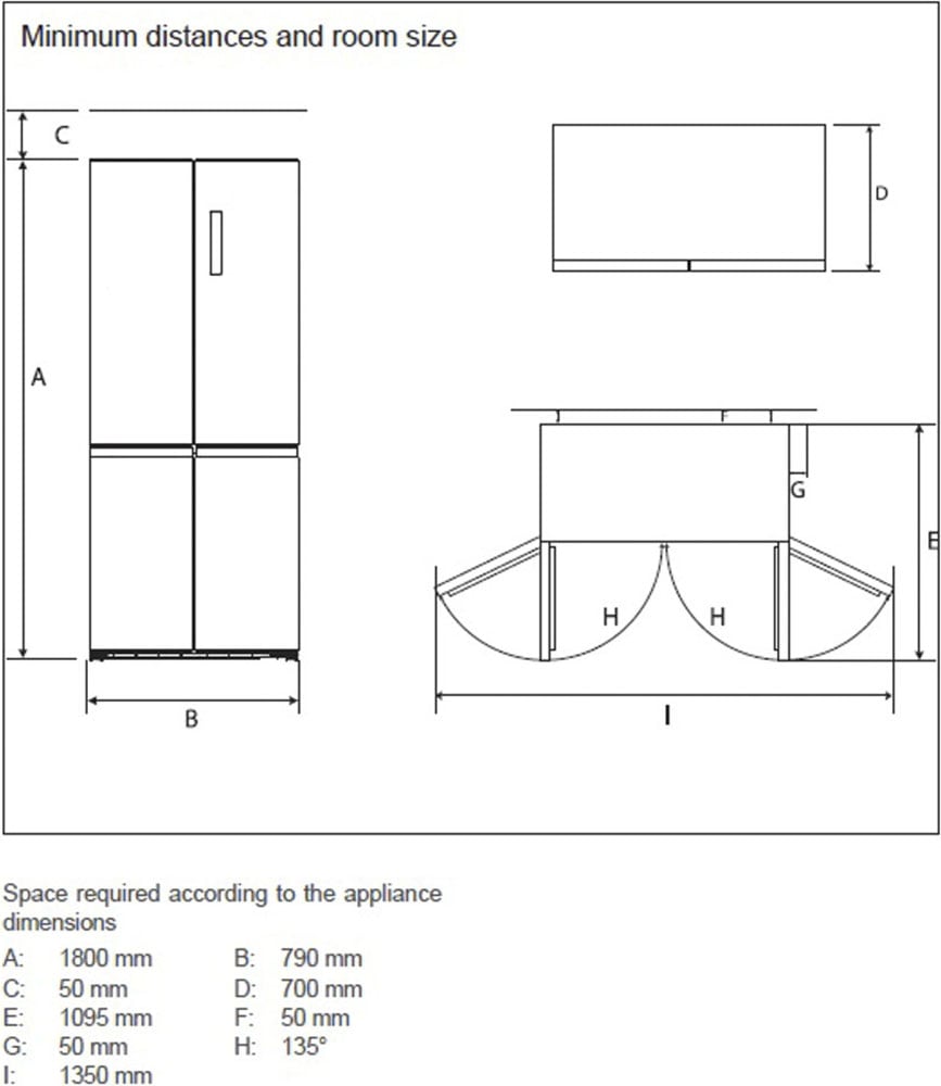 Hanseatic Multi Door »HCDC18080CBI«, NoFrost, Display, Türalarm