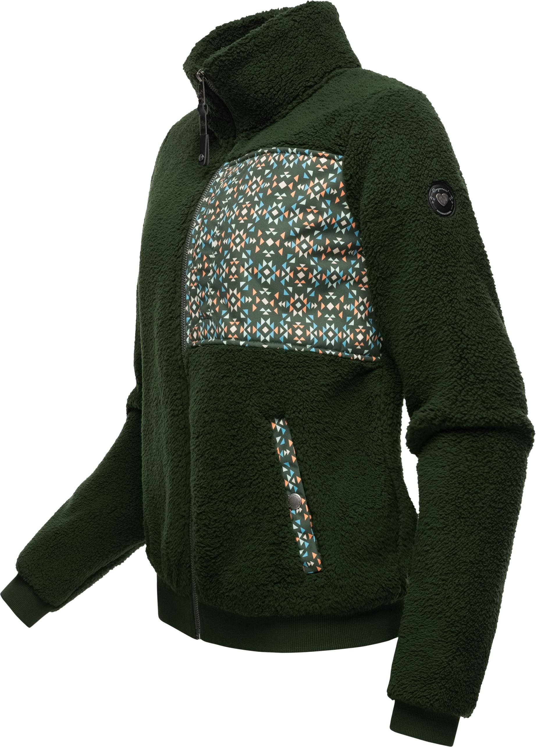 Ragwear Sweatjacke »Imolla«, Flauschige Übergangsjacke aus Teddyfleece