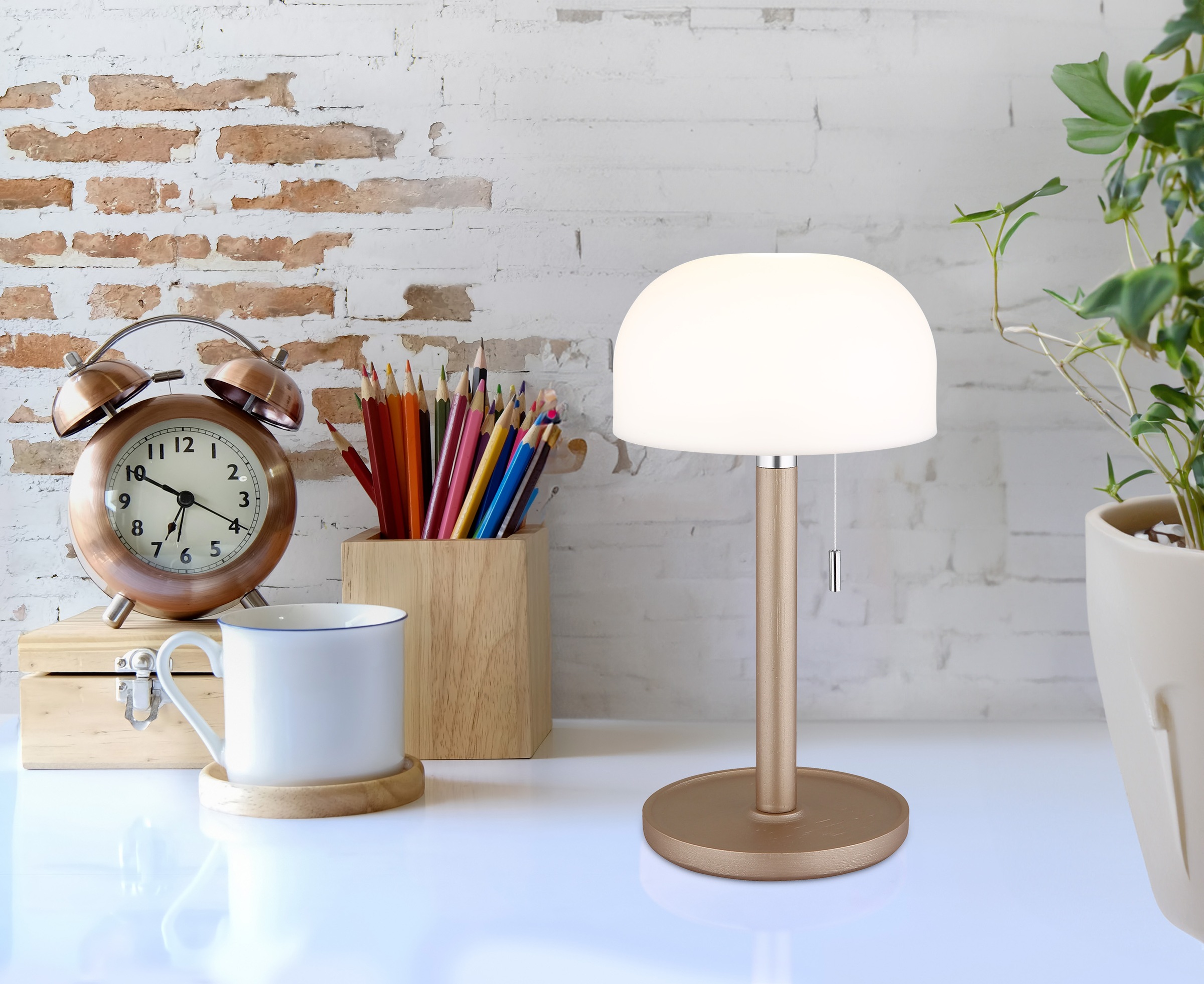 GLOBO LIGHTING LED Tischleuchte »NORMAN«, LED fest integriert, CCT-Funktion von warmen 3000 K bis kühleren 6000 K