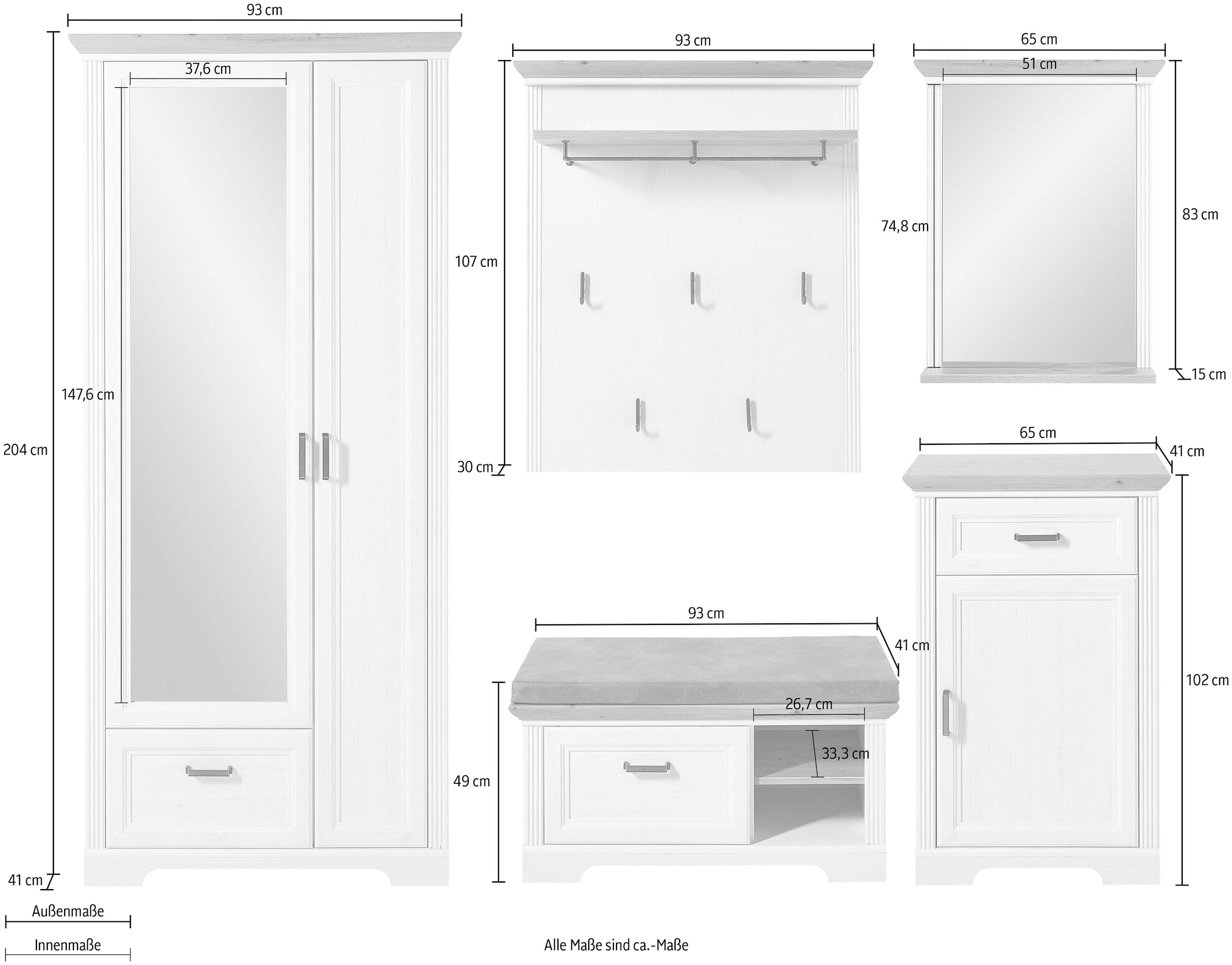 Innostyle Garderoben-Set »Jasmin«, (Set, 5 St.)