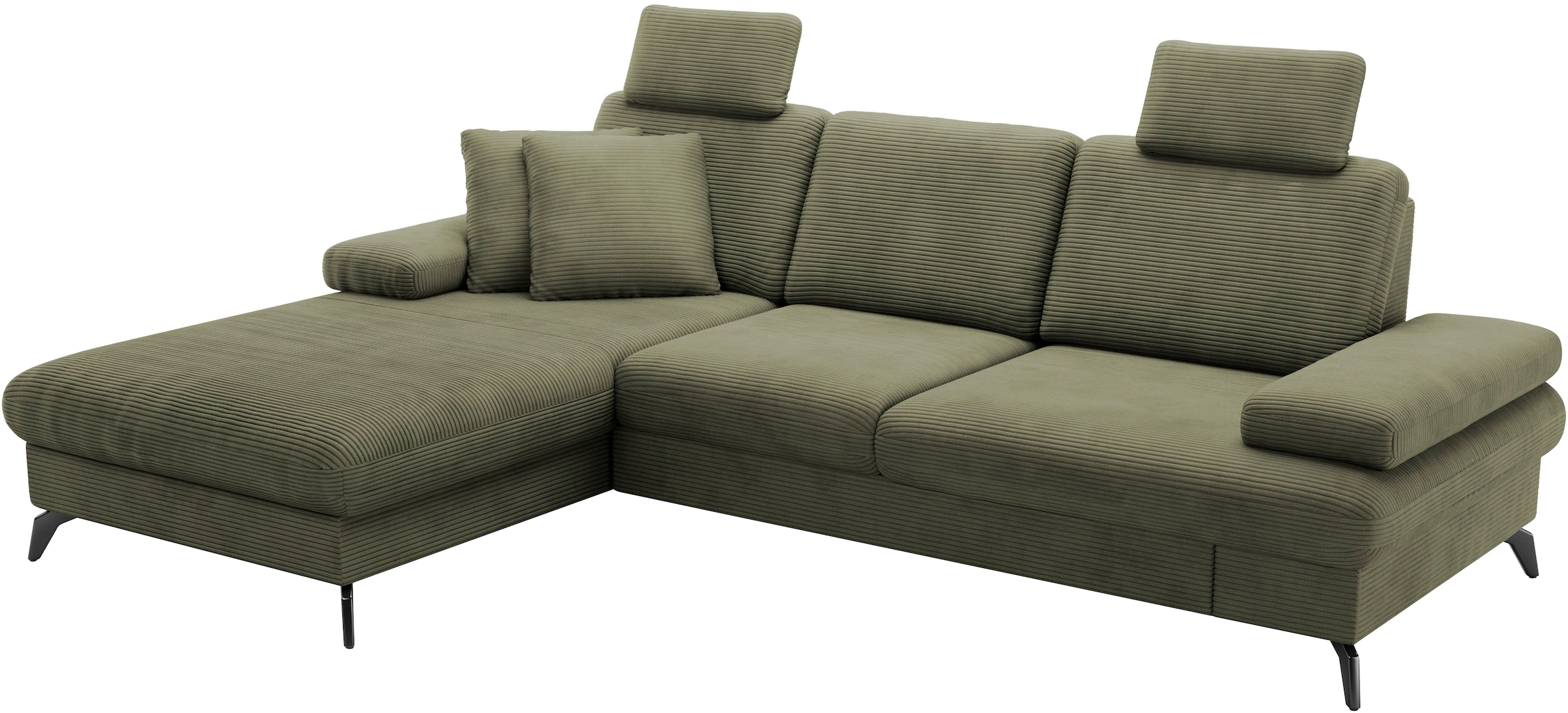 sit&more Ecksofa »Morris Jubi L-Form«, inkl. Armteilfunktion und 1 Zierkissen, wahlweise mit Bettfunktion