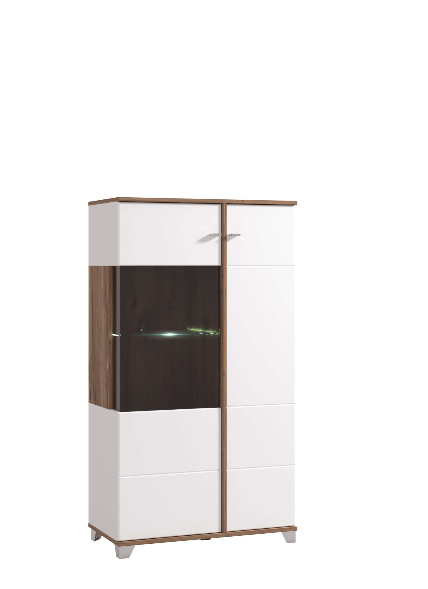 INOSIGN Highboard »Burgundy Sideboard, Stauraumschrank, Anrichte, Hochschrank, B93cm«, Hochglanzfronten und eine Innenausstattung in Flagstaff Eiche