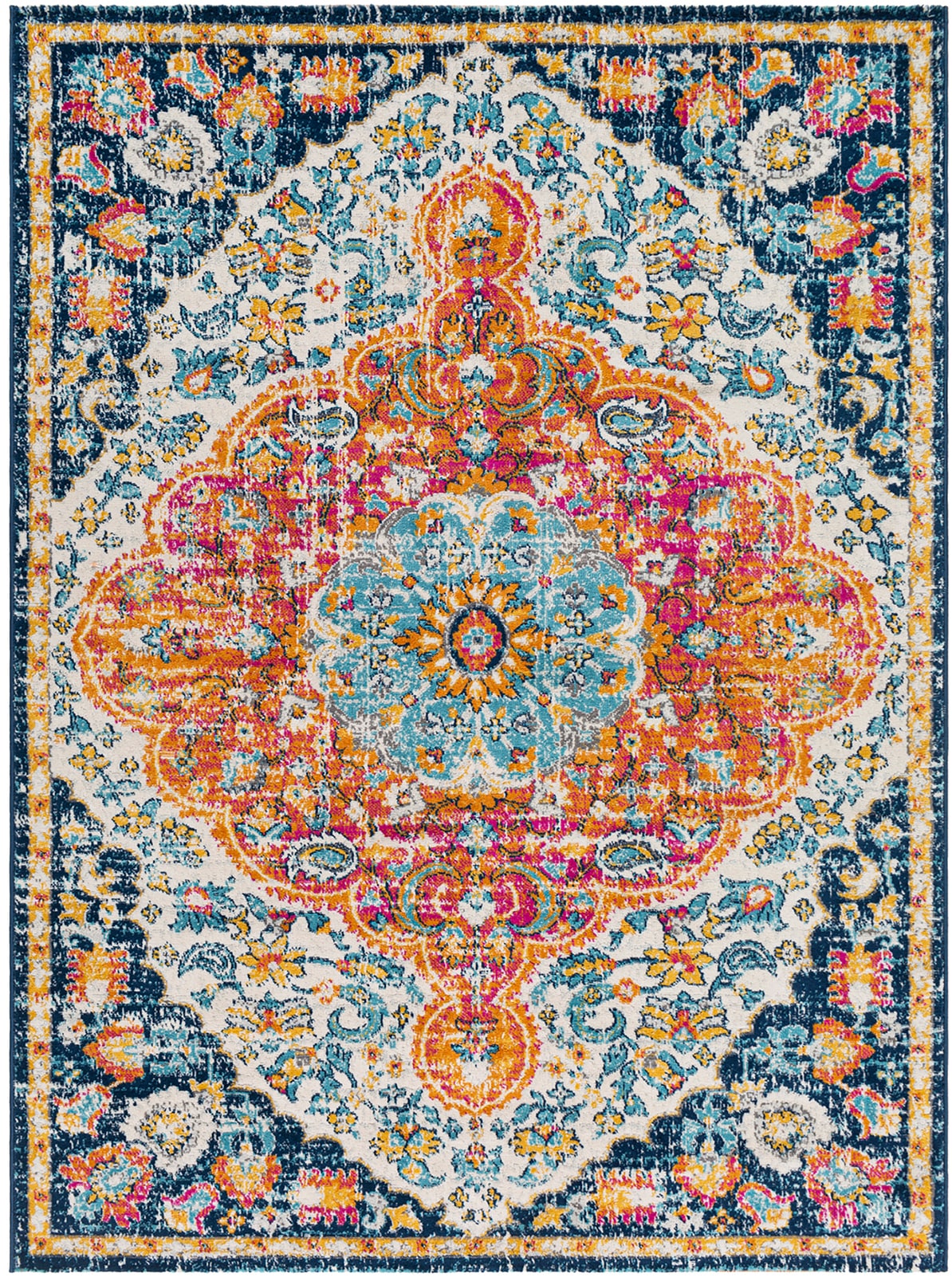 Livabliss Teppich »DUNDEE« rechteckig 10 mm Höhe Orient-Optik, Vintage Design, Boho Stil, Kurzflor, Wohnzimmer