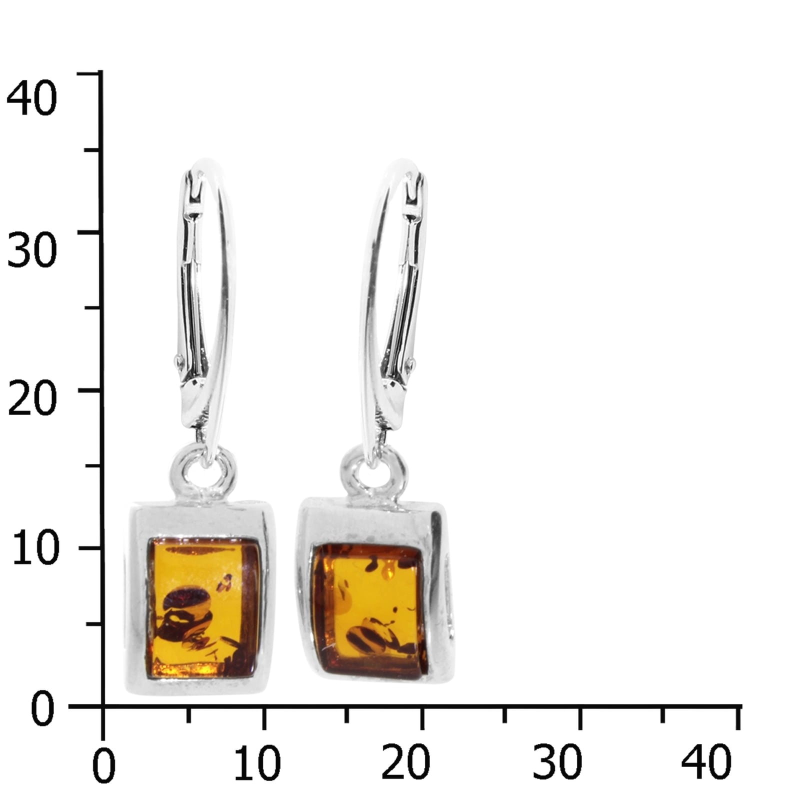 OSTSEE-SCHMUCK Paar Ohrhänger »- Astrid 9x6 - Silber 925/000 - Bernstein«
