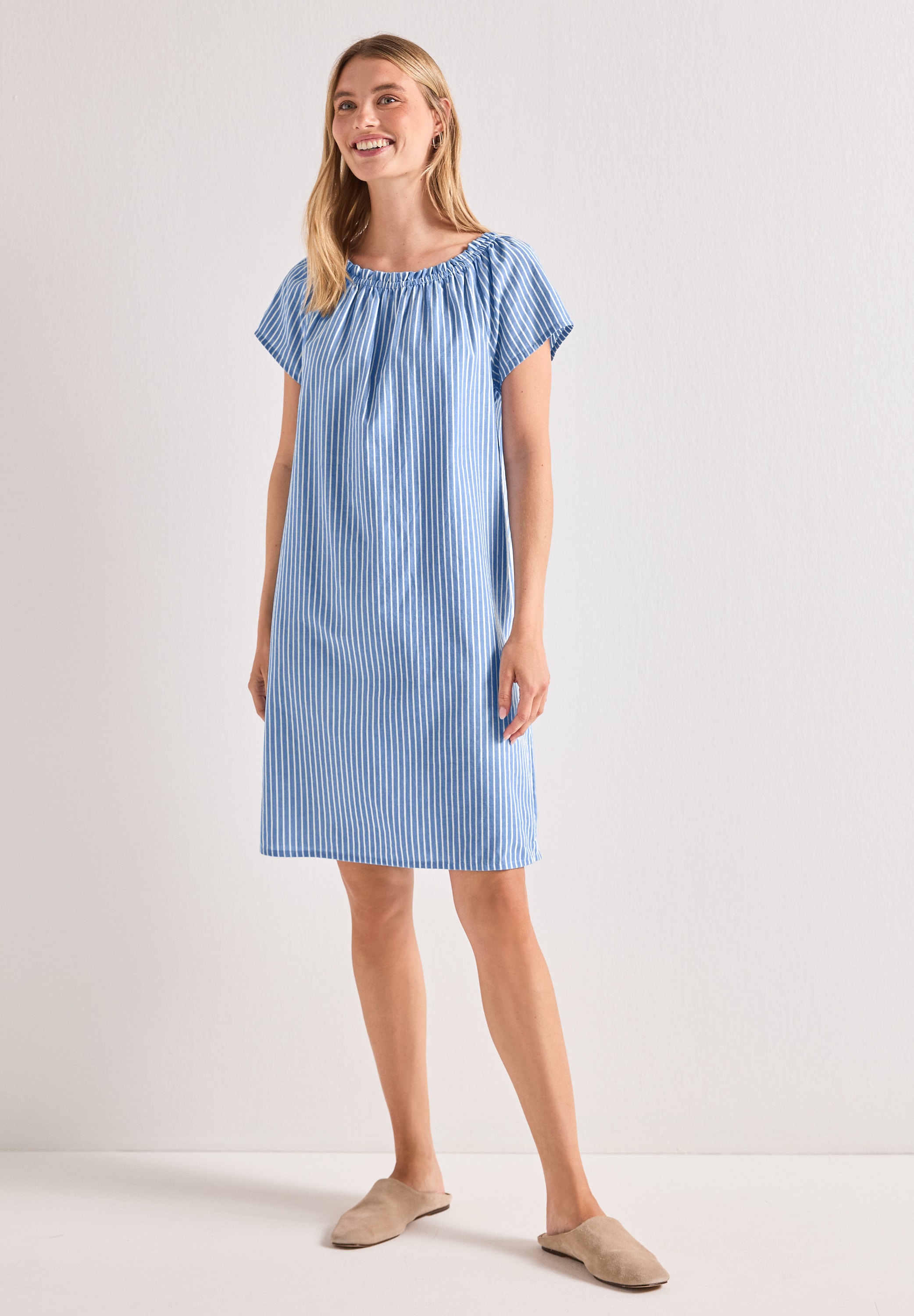 STREET ONE Sommerkleid Ohne Taschen im Streifendesign