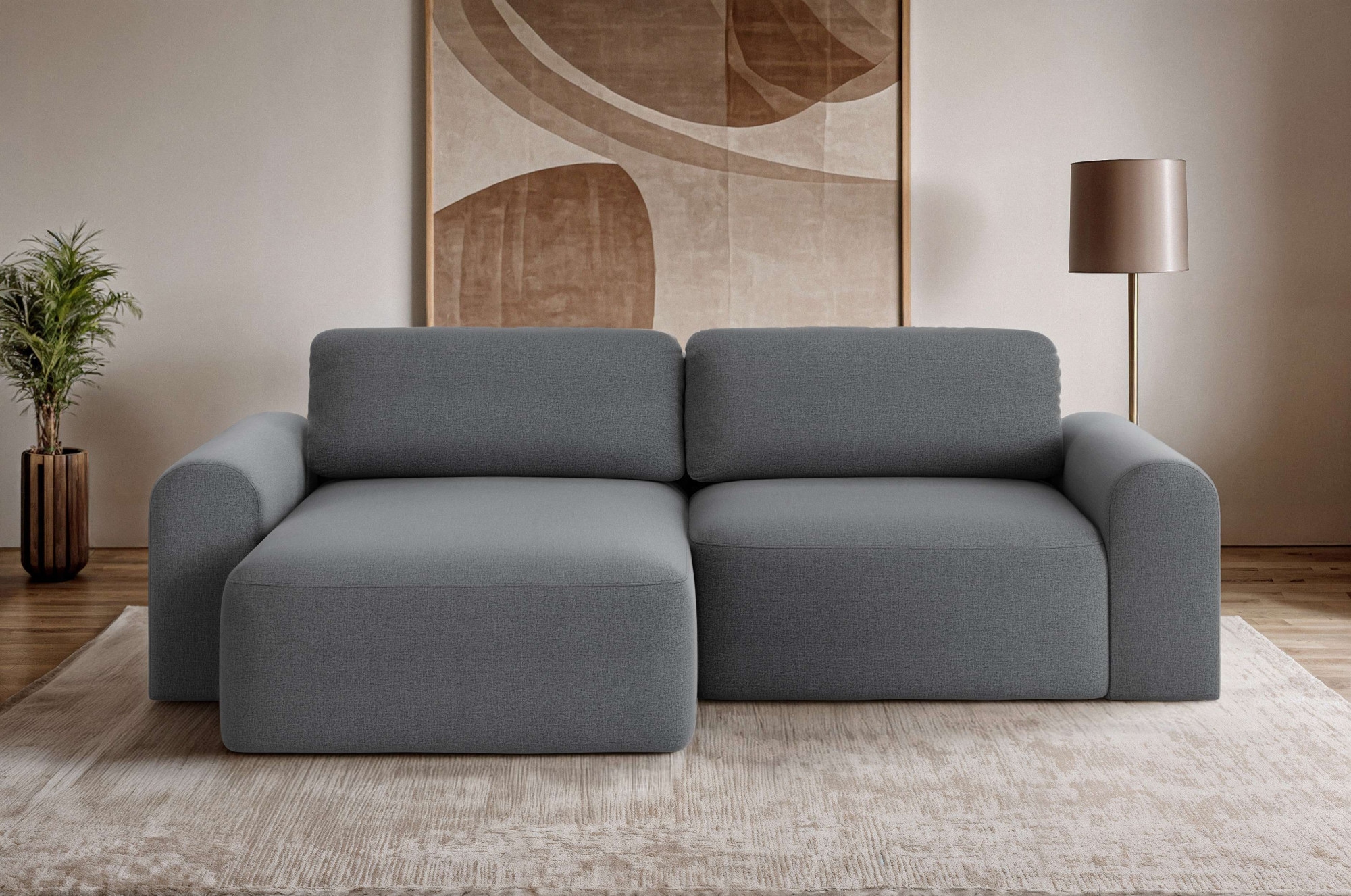OTTO home Ecksofa "LEOO universell Schlafsofa mit Bettkasten, Maße B/T/H: 2 günstig online kaufen