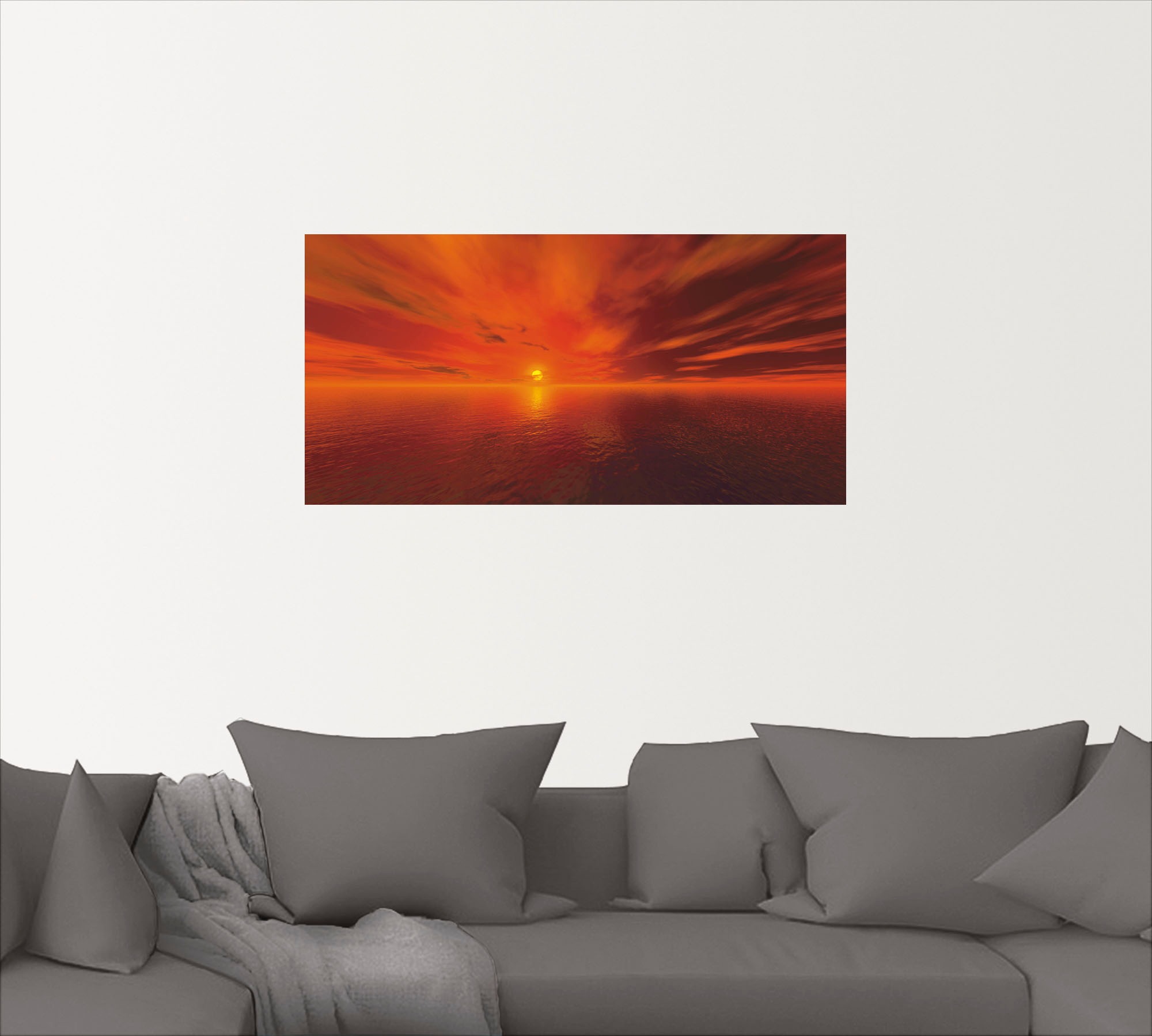 Artland Poster »Sonnenuntergang am Meer«, Sonnenaufgang & -untergang, (1 St.), als Leinwandbild, Wandaufkleber oder Poster in versch. Größen