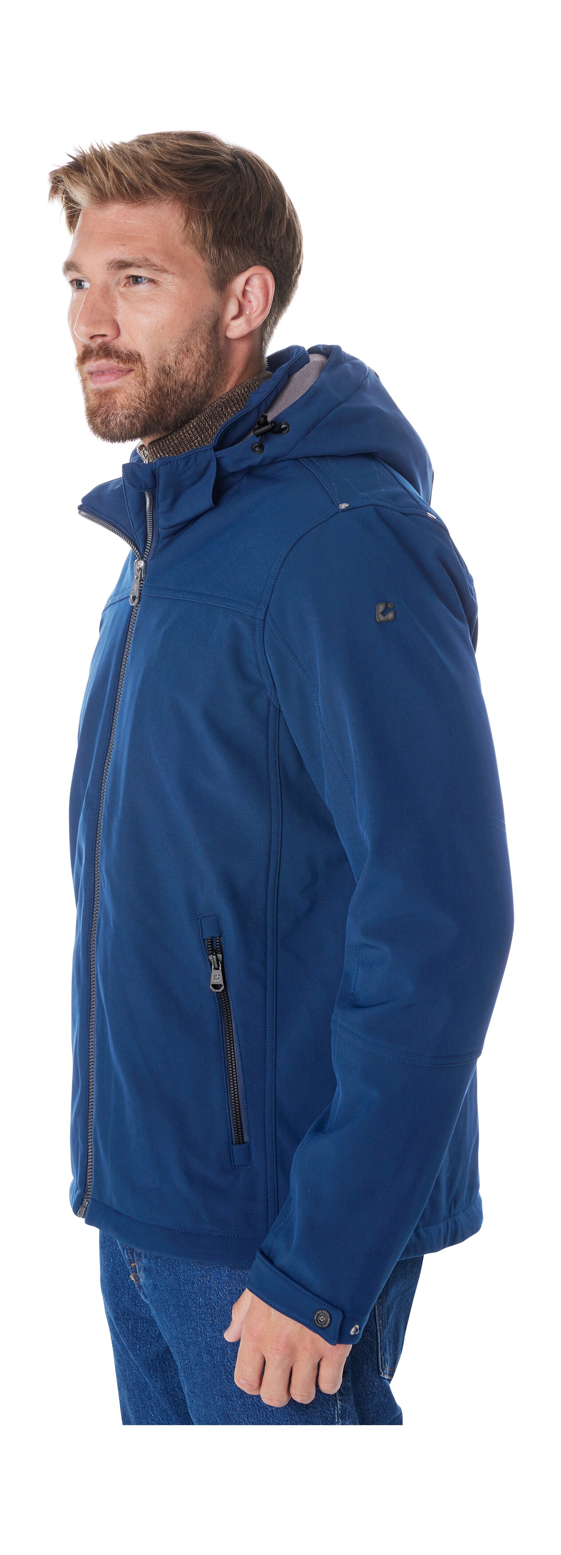 Killtec Softshelljacke »Herren Softshelljacke« Wasserabweisende Softshelljacke mit Fleece, abnehmbarer Kapuze