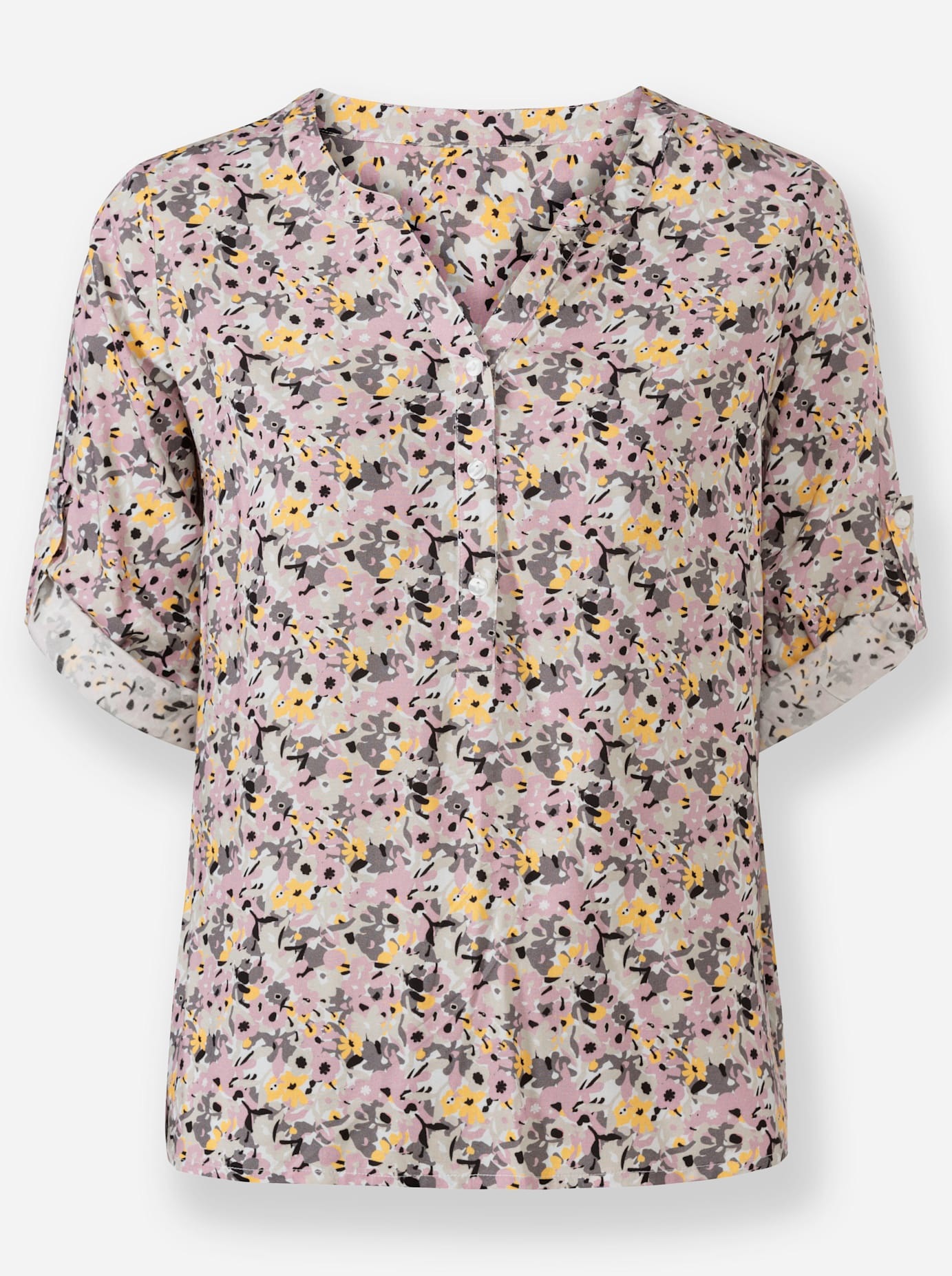 Inspirationen Women Pullover Blouse Pink Floral 44 3
