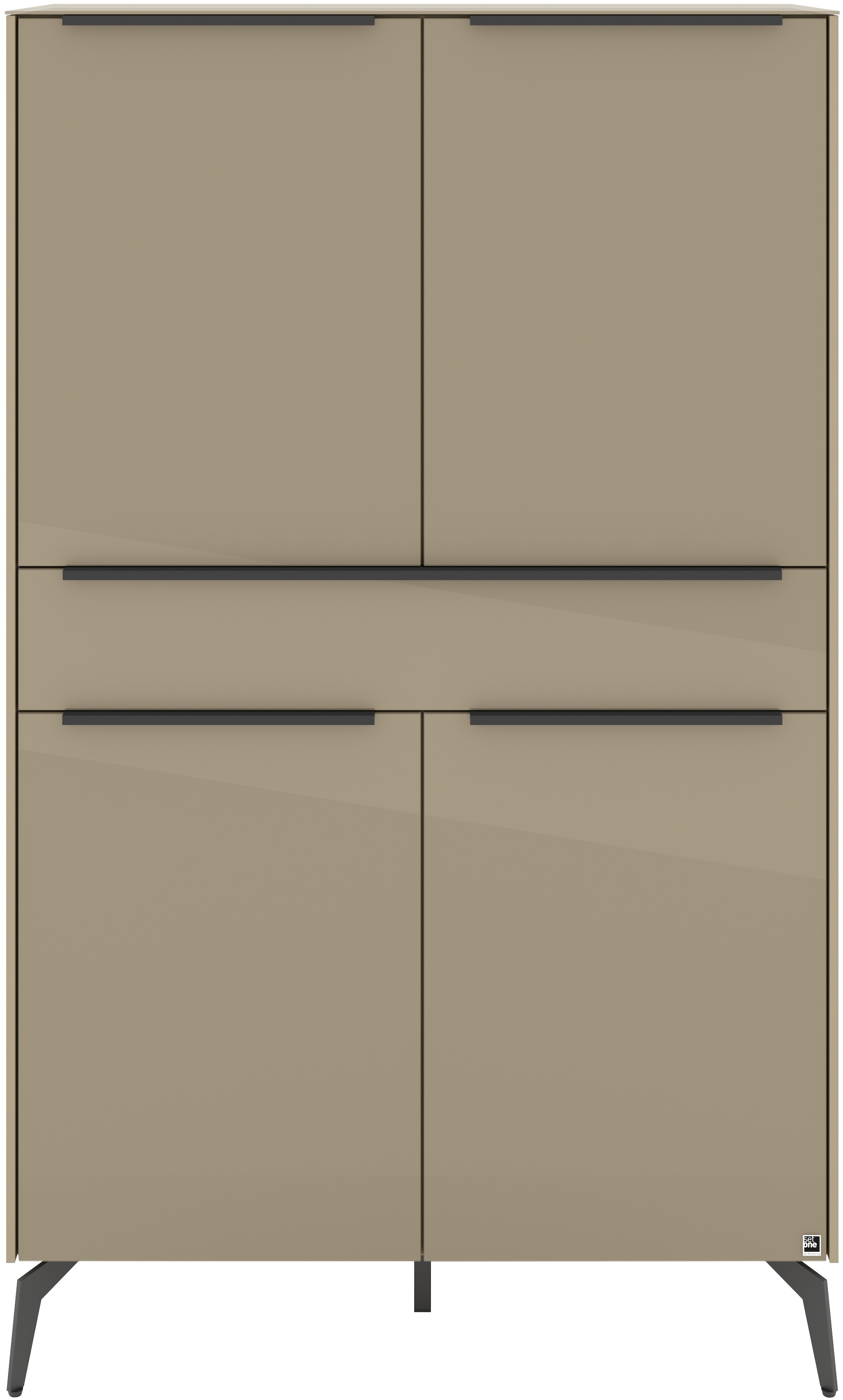 set one by Musterring Highboard »Reno« 1 Stk. tlg. Mit Winkelfuß in diversen Farben, 155 cm Höhe & Farbauswahl