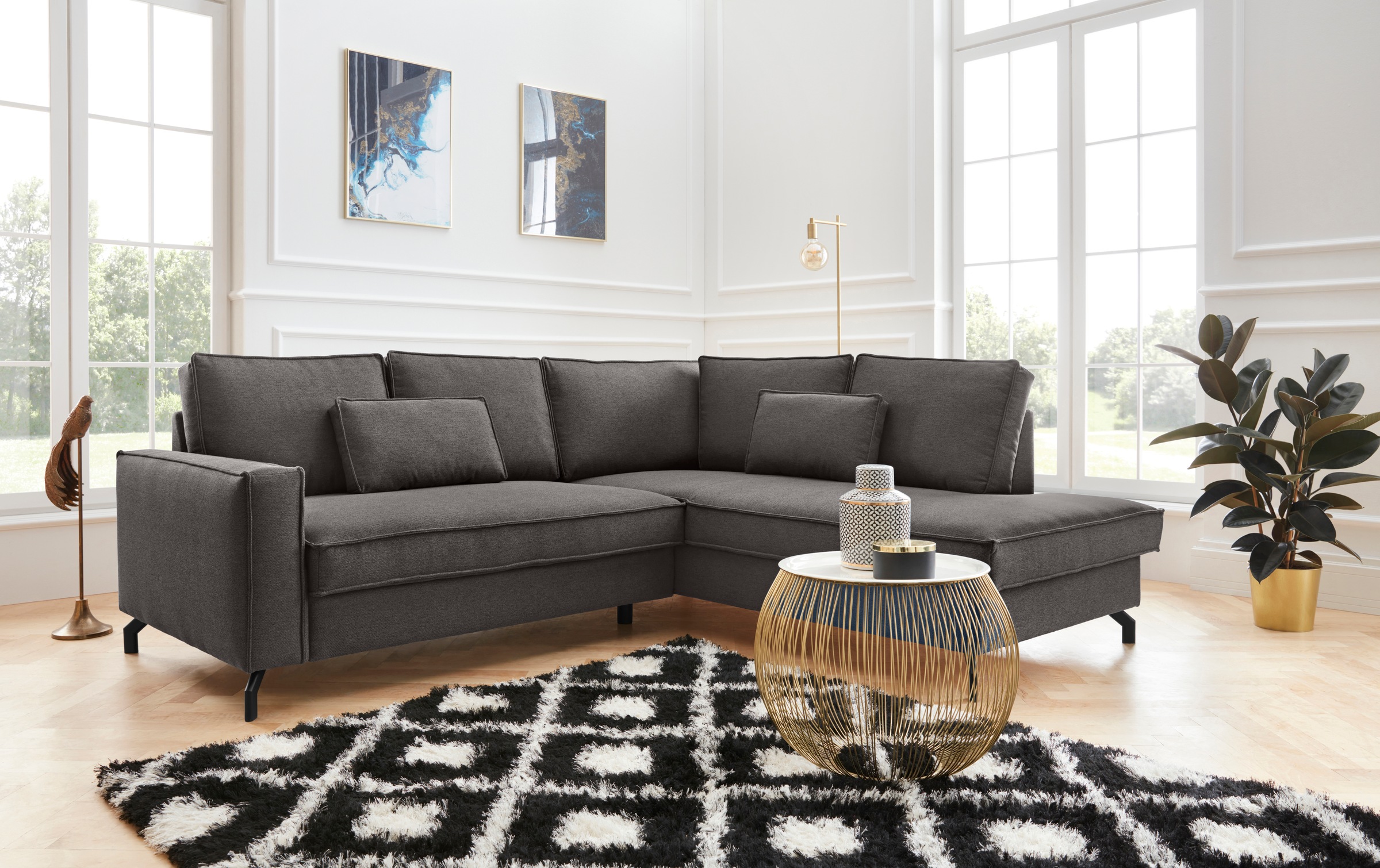 exxpo - sofa fashion Ecksofa »Daytona, L-Form«, wahlweise mit Bettfunktion und Bettkasten