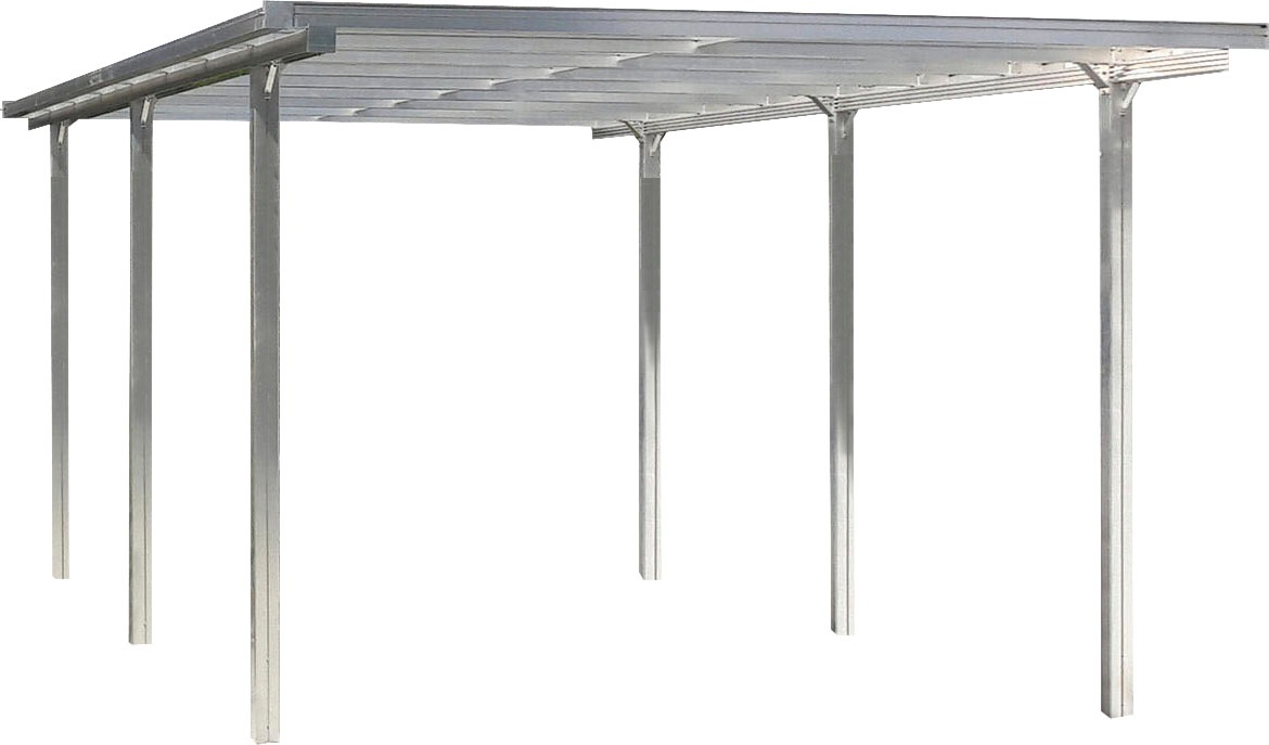 Beckmann Einzelcarport "CPTA", Aluminium, 270 cm, Alu natur