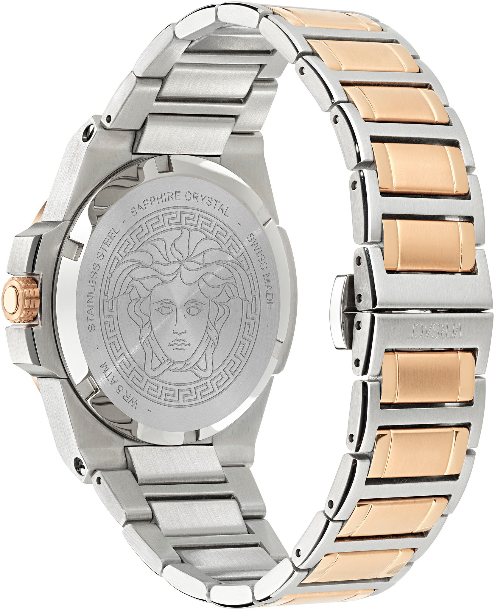 Versace Quarzuhr »HERA«, Armbanduhr, Damenuhr, Saphirglas, Swiss Made, analog, Edelstahlarmband