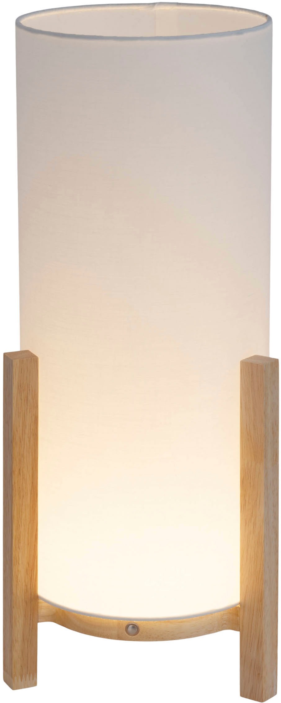 näve LED Tischleuchte »Matida«, 1 flammig, Leuchtmittel LED-Modul | LED wechselbar, Akkubetrieb, inkl. USB-C-Kabel, Holzgestell, Textilschirm, dimmbar