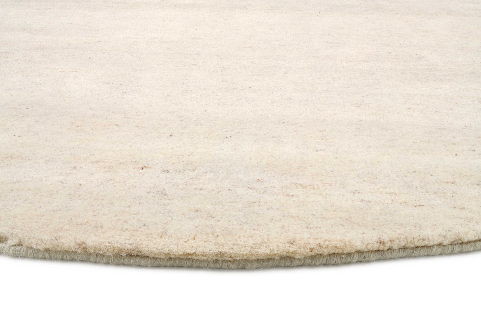 OCI DIE TEPPICHMARKE Wollteppich »ESEMPIO UNI MELANGE«, rund, 18 mm Höhe, reine Wolle, handgeknüpft, hochwertig verarbeitet, natürlich warm