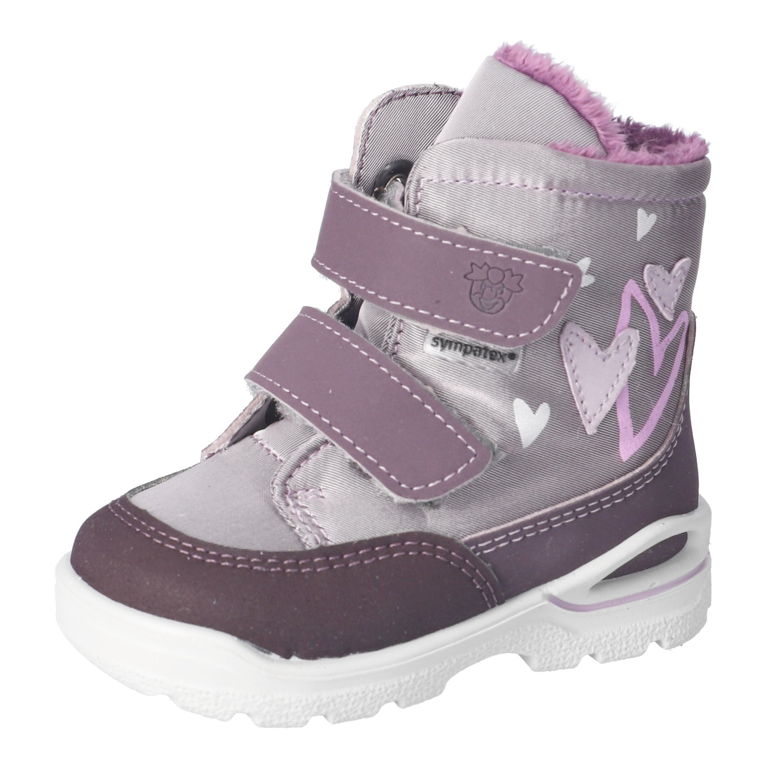 PEPINO by RICOSTA Winterboots »MELINA, WMS: mittel«  Klettboots mit Herzchen-Applikation, Größenschablone zum Download