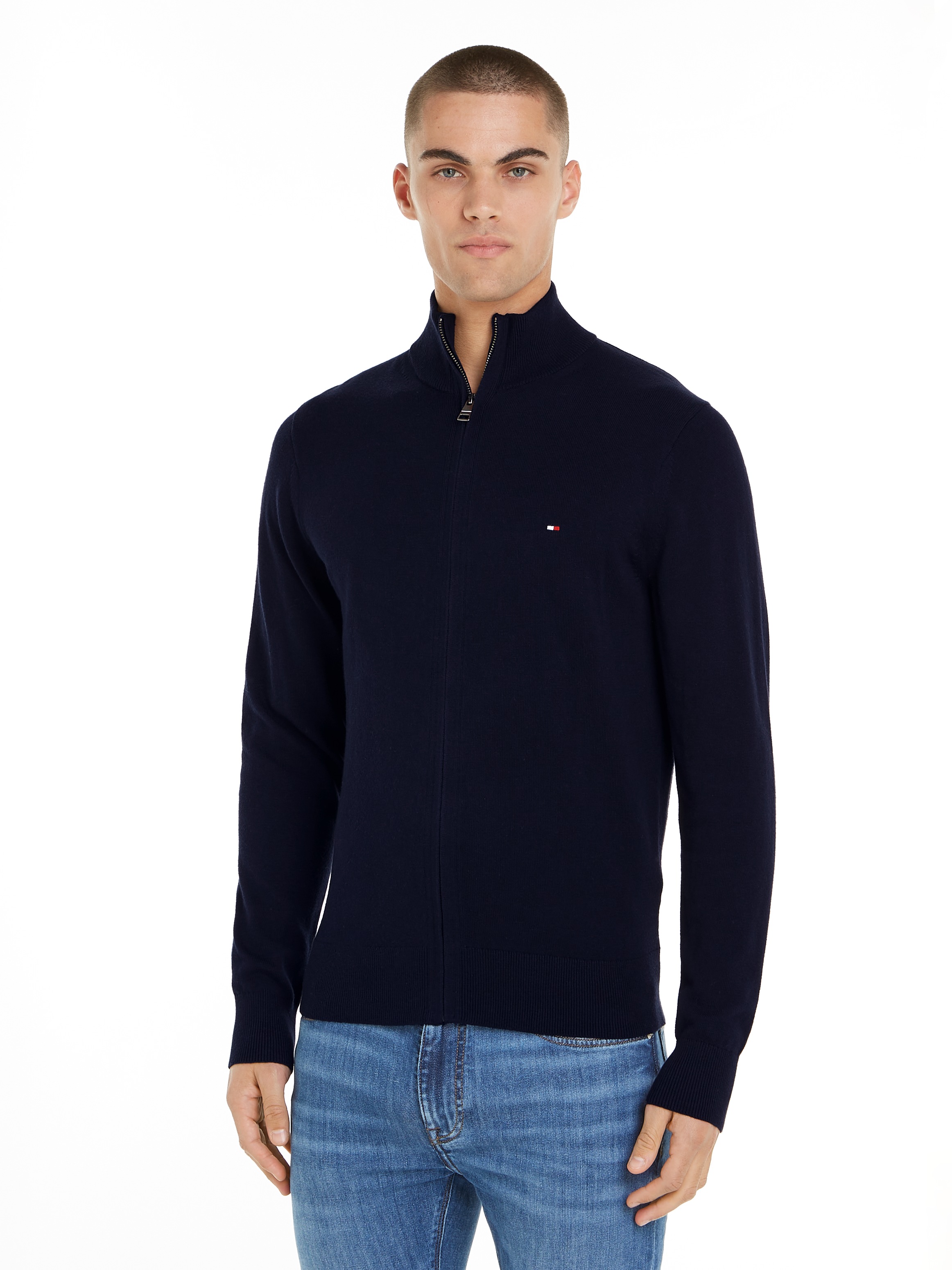 Tommy Hilfiger Cardigan PIMA ORG CTN CASHMERE ZIP THRU günstig online kaufen