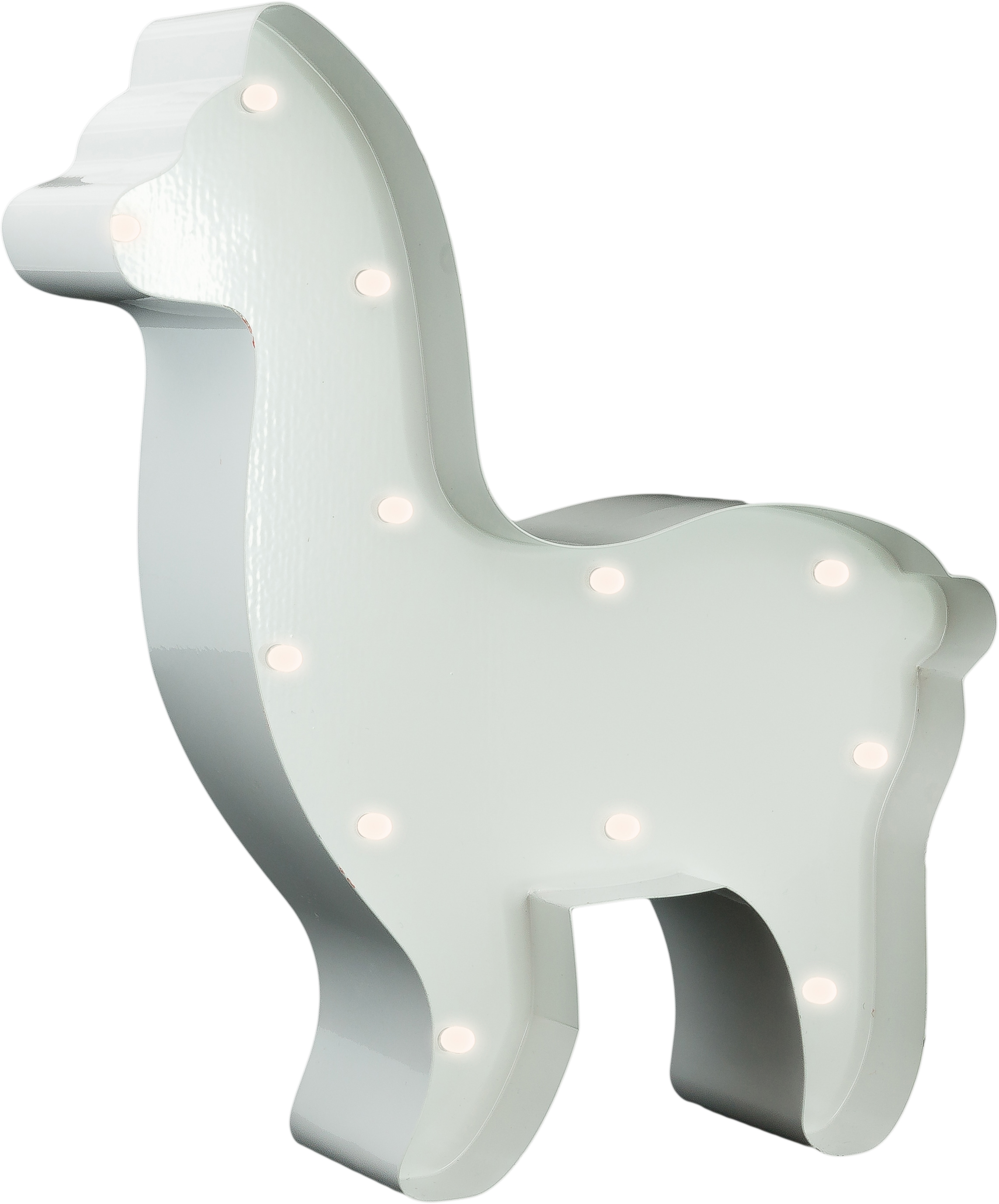 MARQUEE LIGHTS LED Dekolicht »Lama«, 12 flammig-flammig, Wandlampe, Tischlampe Lama mit 12 festverbauten LEDs - 21x23 cm