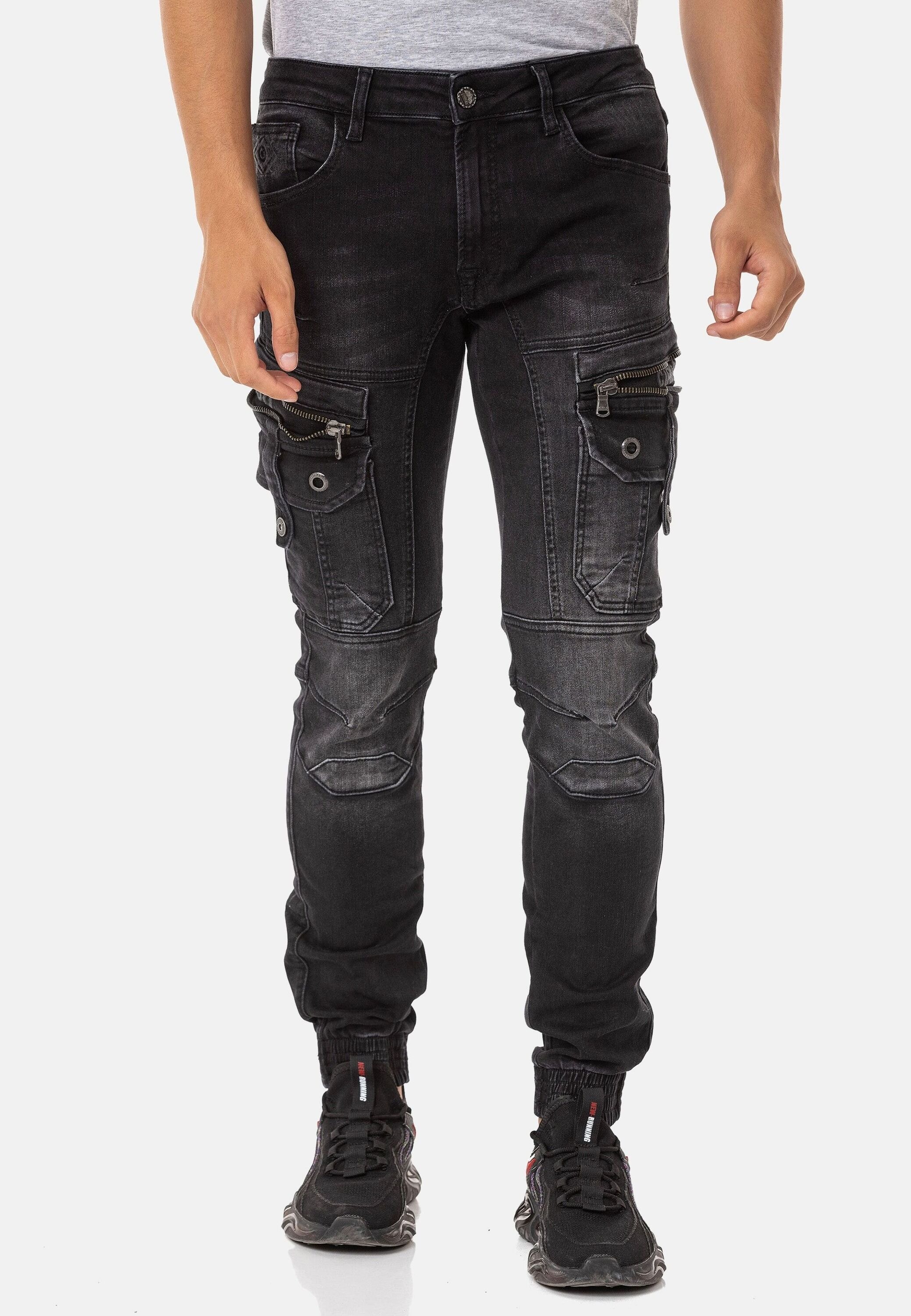 Cipo & Baxx Regular-fit-Jeans "Jeans", mit trendigen Cargotaschen, CD-845 günstig online kaufen