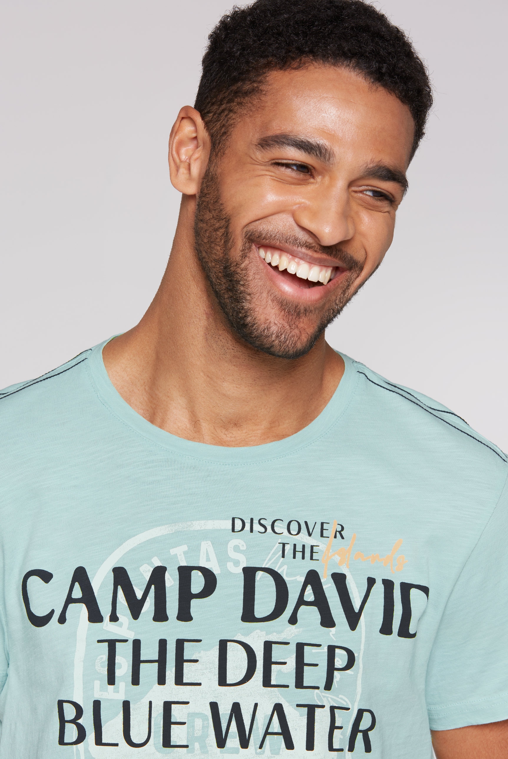 CAMP DAVID Rundhalsshirt, mit Necktape